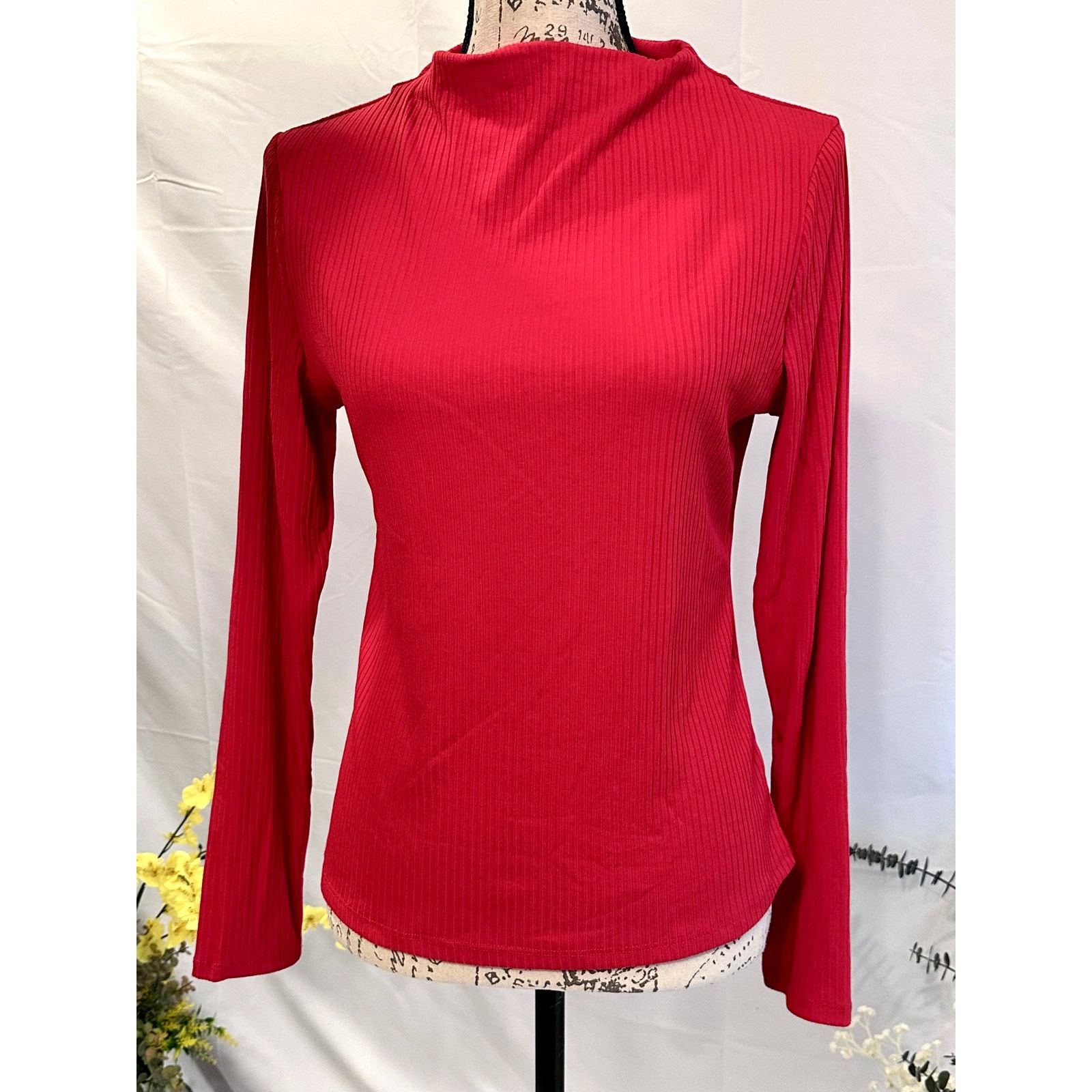 Other A New Day Boat Neck Long Sleeve Knit Top Red size M Size M / US 6-8 / IT 42-44 - 2 Thumbnail