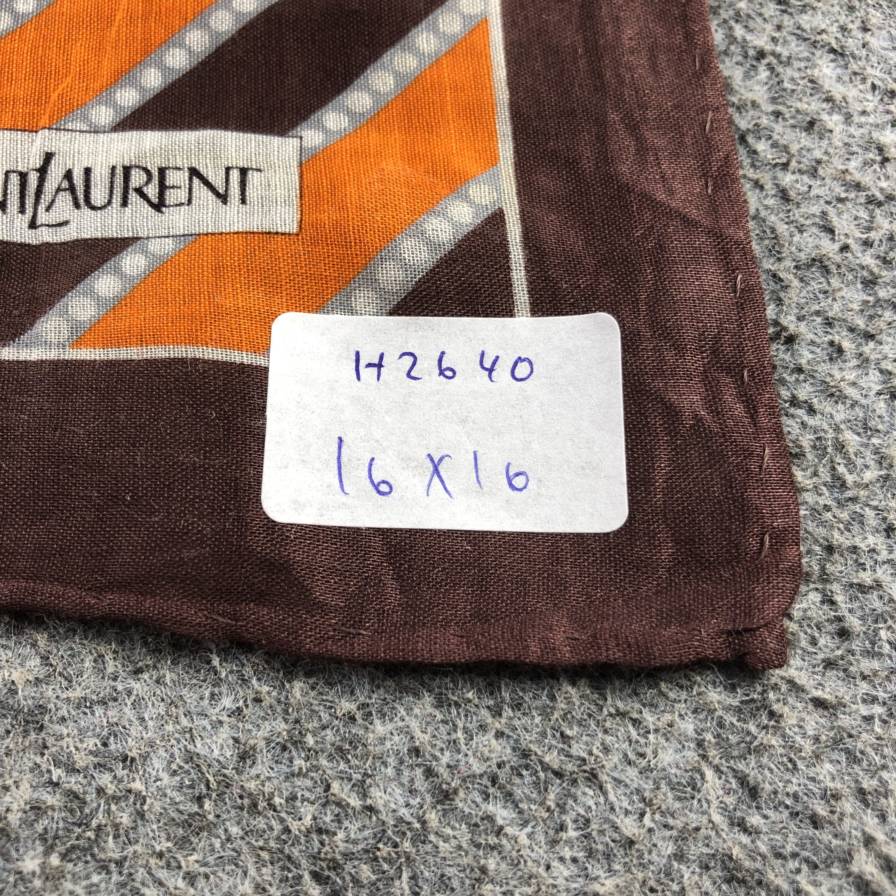 Yves Saint Laurent Yves Saint Laurent Handkerchief Neckerchief Bandana H2640 Size ONE SIZE - 5 Thumbnail