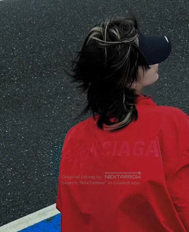 Balenciaga Balenciaga Red Embroidered Logo Windbreaker Jacket Size US M / EU 48-50 / 2 - 9 Thumbnail