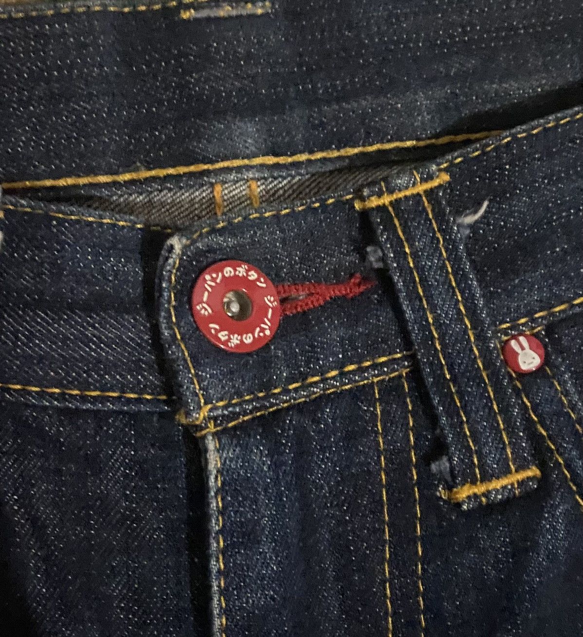 Designer × Japanese Brand × Vintage Cune Japan Distressed Rabbit Printed Denim Pants Size US 30 / EU 46 - 5 Thumbnail