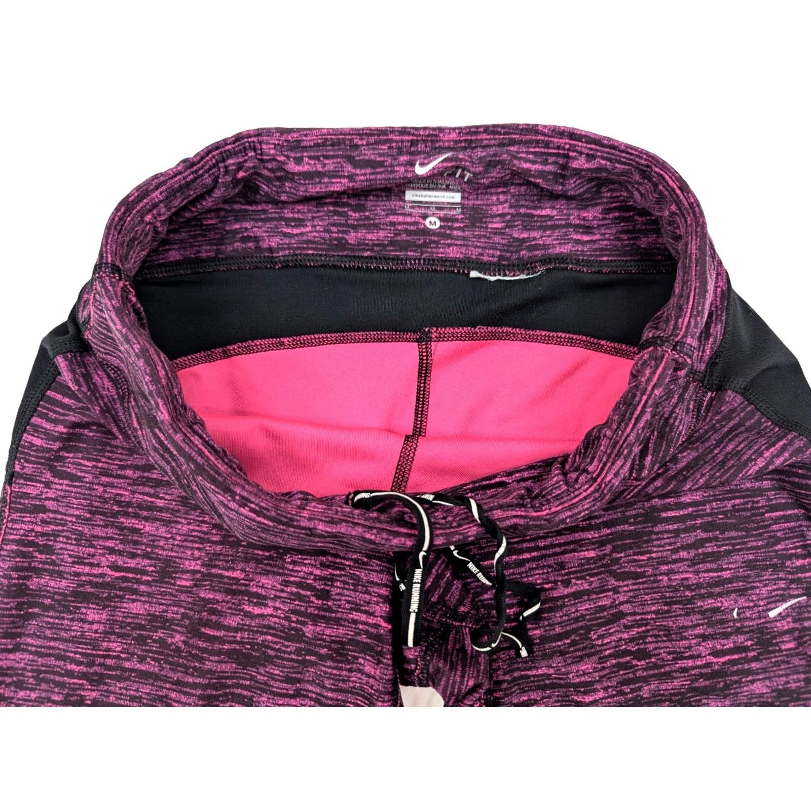 Nike Nike Capri Leggings Womens M Pink Black Midrise Running Sport Casual Size 32" / US 10 / IT 46 - 6 Thumbnail