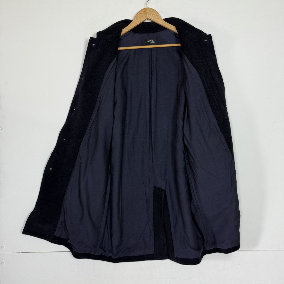 A.P.C. A.P.C. Rue Madame Paris Wool Mac Coat Navy Size US XS / EU 42 / 0 - 11 Thumbnail