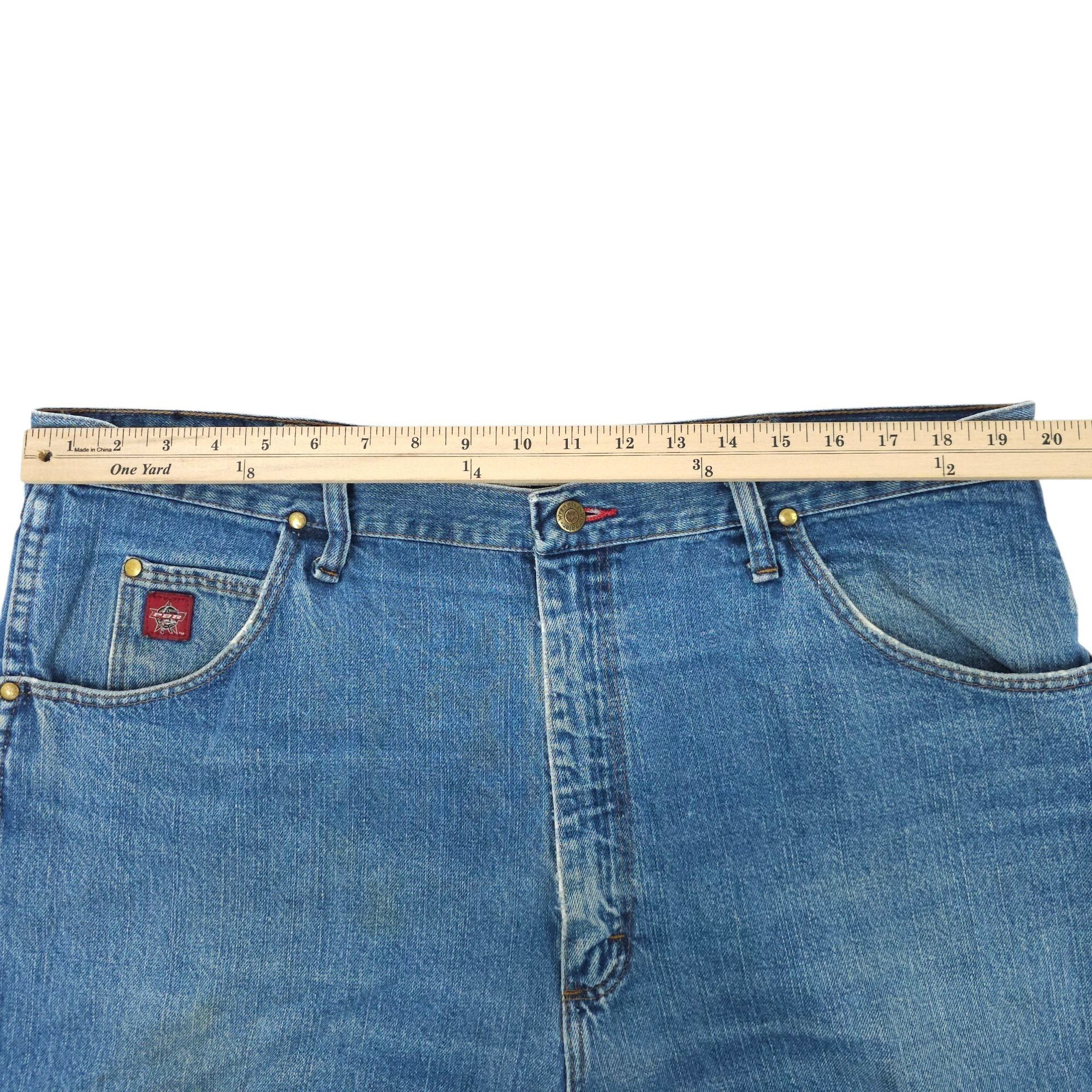 Wrangler Wrangler PBR Relaxed Fit Jeans Mens 40x34 Original Western Size US 40 / EU 56 - 3 Thumbnail