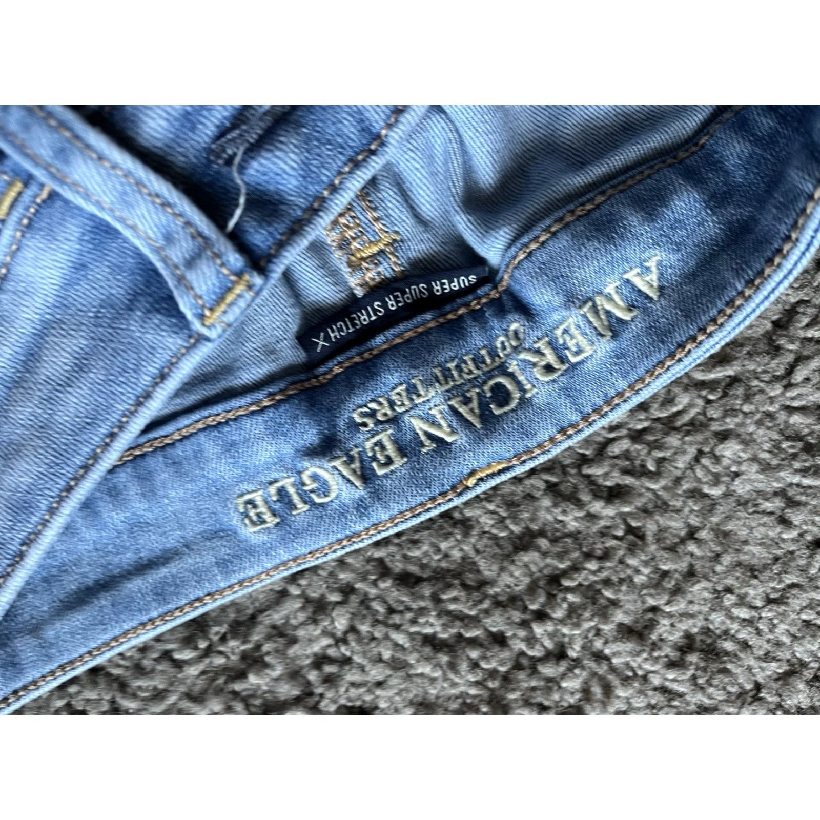 American Eagle Outfitters American Eagle High Rise Jeggings Super Super Stretch X Size 2 Blue Jeans Size 26" / US 2 / IT 38 - 7 Thumbnail