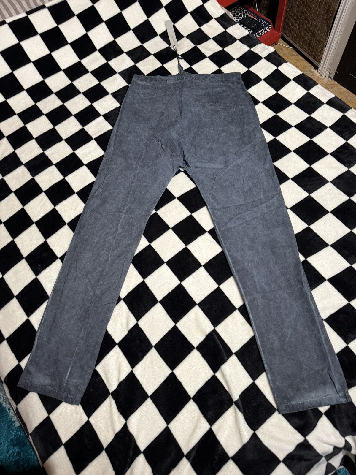 Silent By Damir Doma $356 NEW GRUNGE DROP CROTCH MARBLE HIDDEN PLEAT TROUSERS Size US 34 / EU 50 - 3 Thumbnail