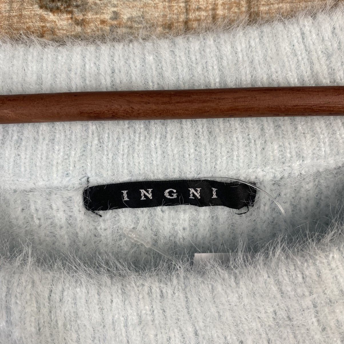Homespun Knitwear DL Ingni Blue fur shaggy mohair Knitwear #C1042 Size S / US 4 / IT 40 - 9 Thumbnail
