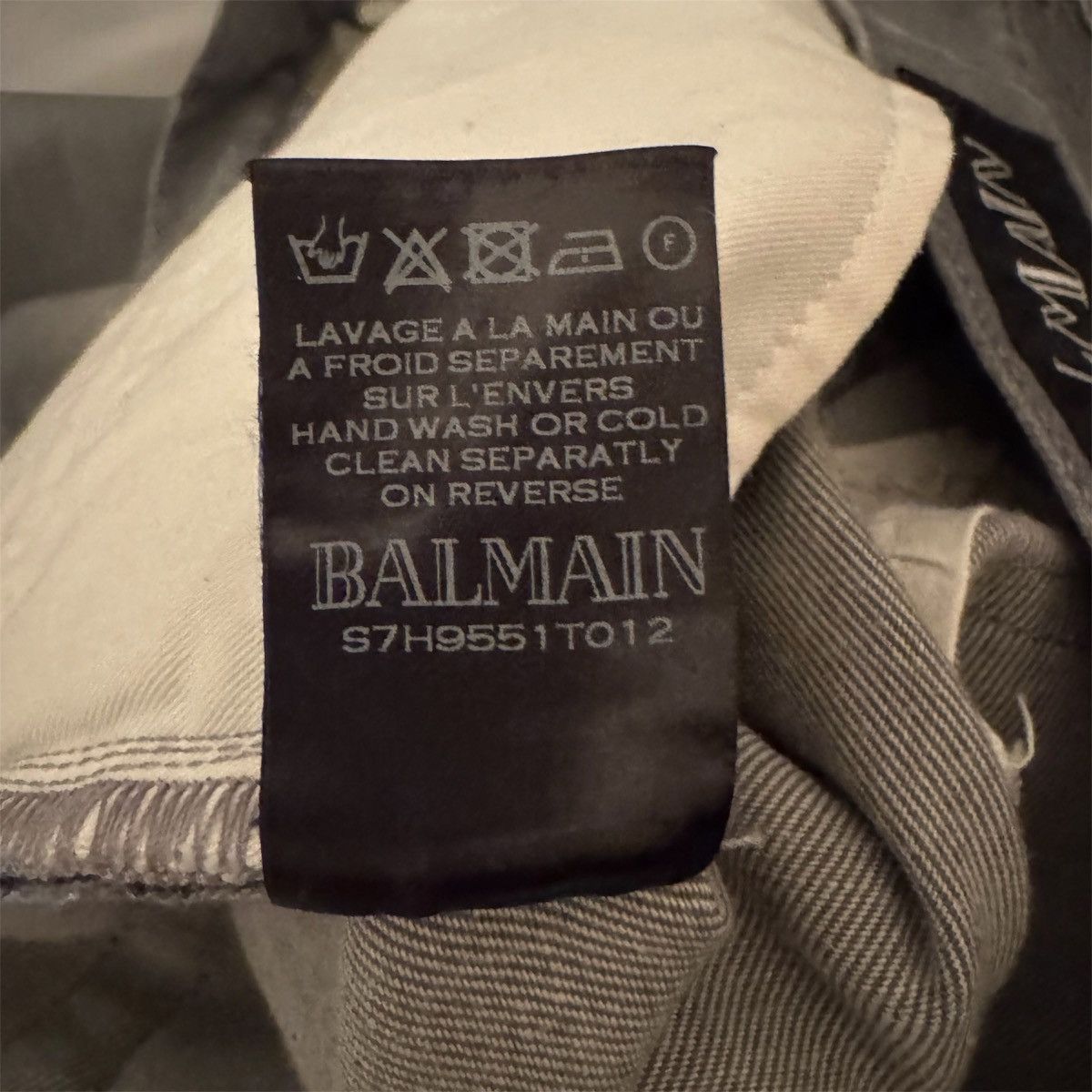 Balmain Balmain Grey Biker Denim Jeans Size US 36 / EU 52 - 8 Thumbnail