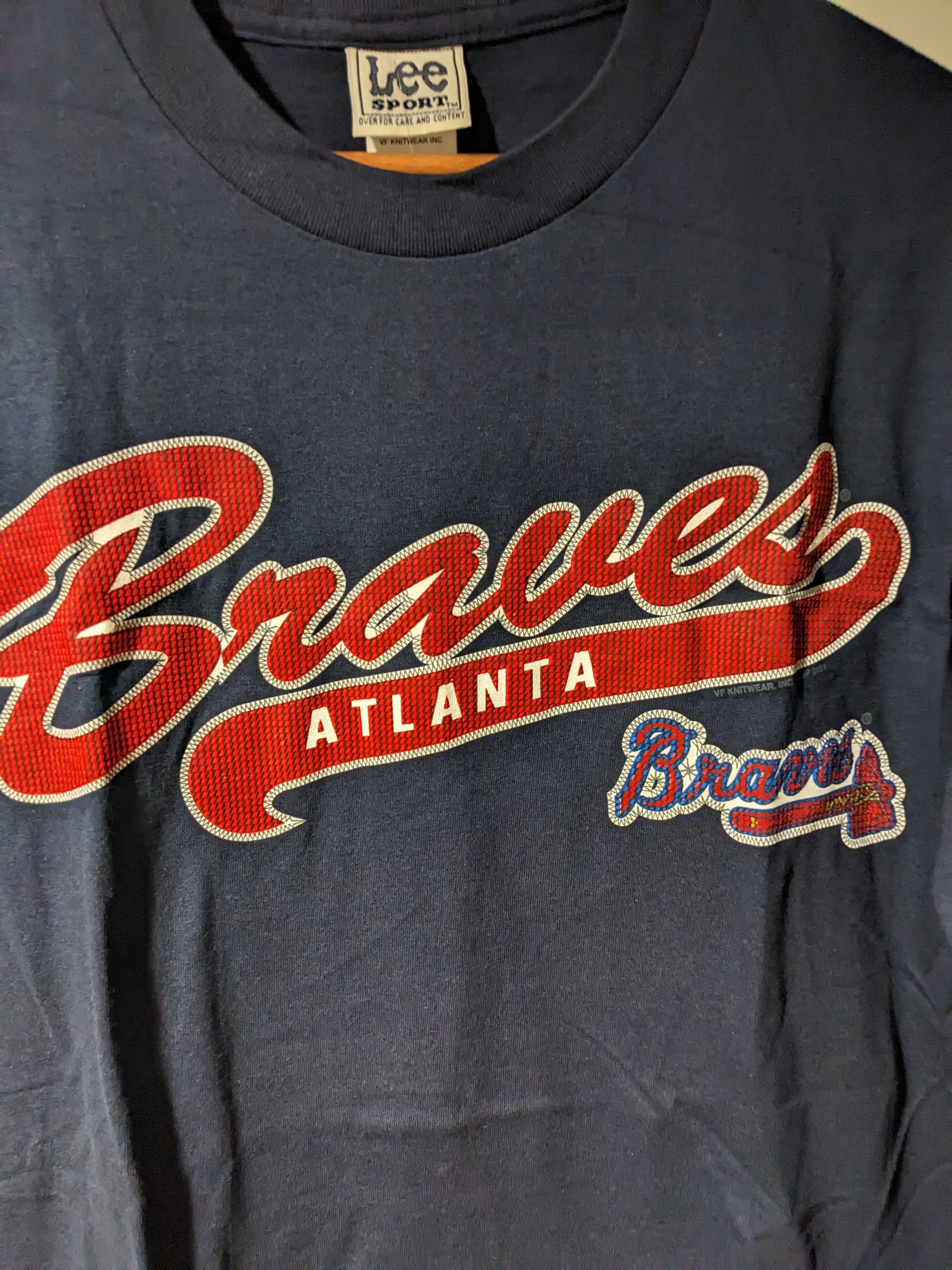 MLB × Vintage Vintage 2001 Atlanta Braves Lee Sport Blue Medium T-Shirt Size US M / EU 48-50 / 2 - 2 Thumbnail
