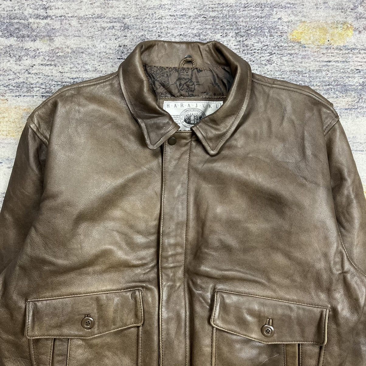Japanese Brand Vintage harajuku leather bomber flight jacket Size US L / EU 52-54 / 3 - 3 Thumbnail