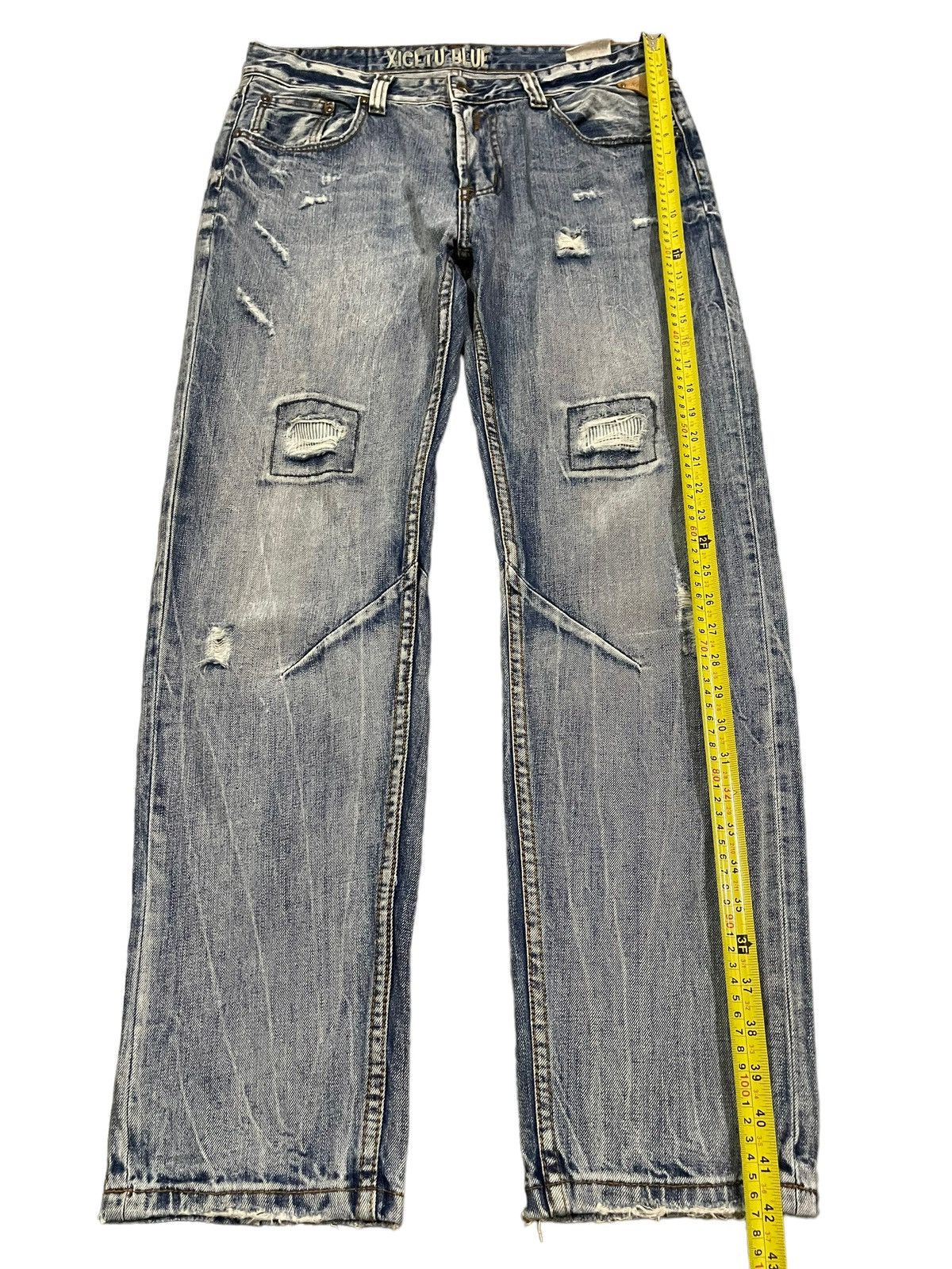 14th Addiction Vintage Japanese Brand Blue Wash Distressed Style Jeans Size US 34 / EU 50 - 10 Thumbnail