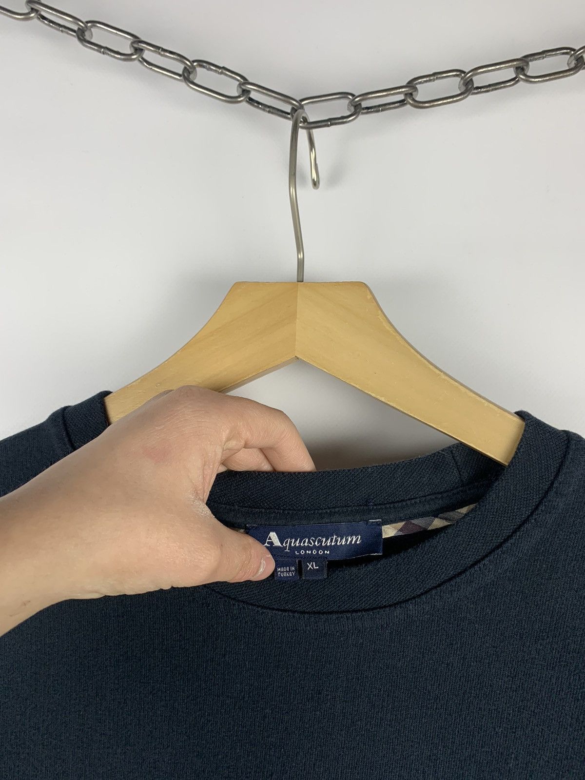 Aquascutum Aquascutum Sweatshirt Casuals Designer UK Navy Blue Size US XL / EU 56 / 4 - 4 Thumbnail