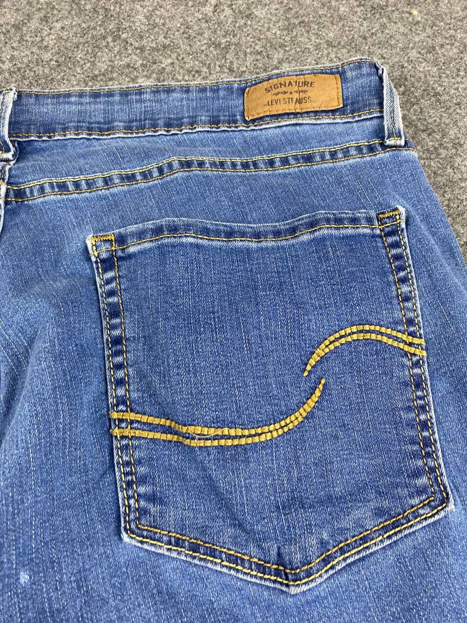 Levi's levis signature low rise jegging distressed denim Size 37" - 6 Thumbnail
