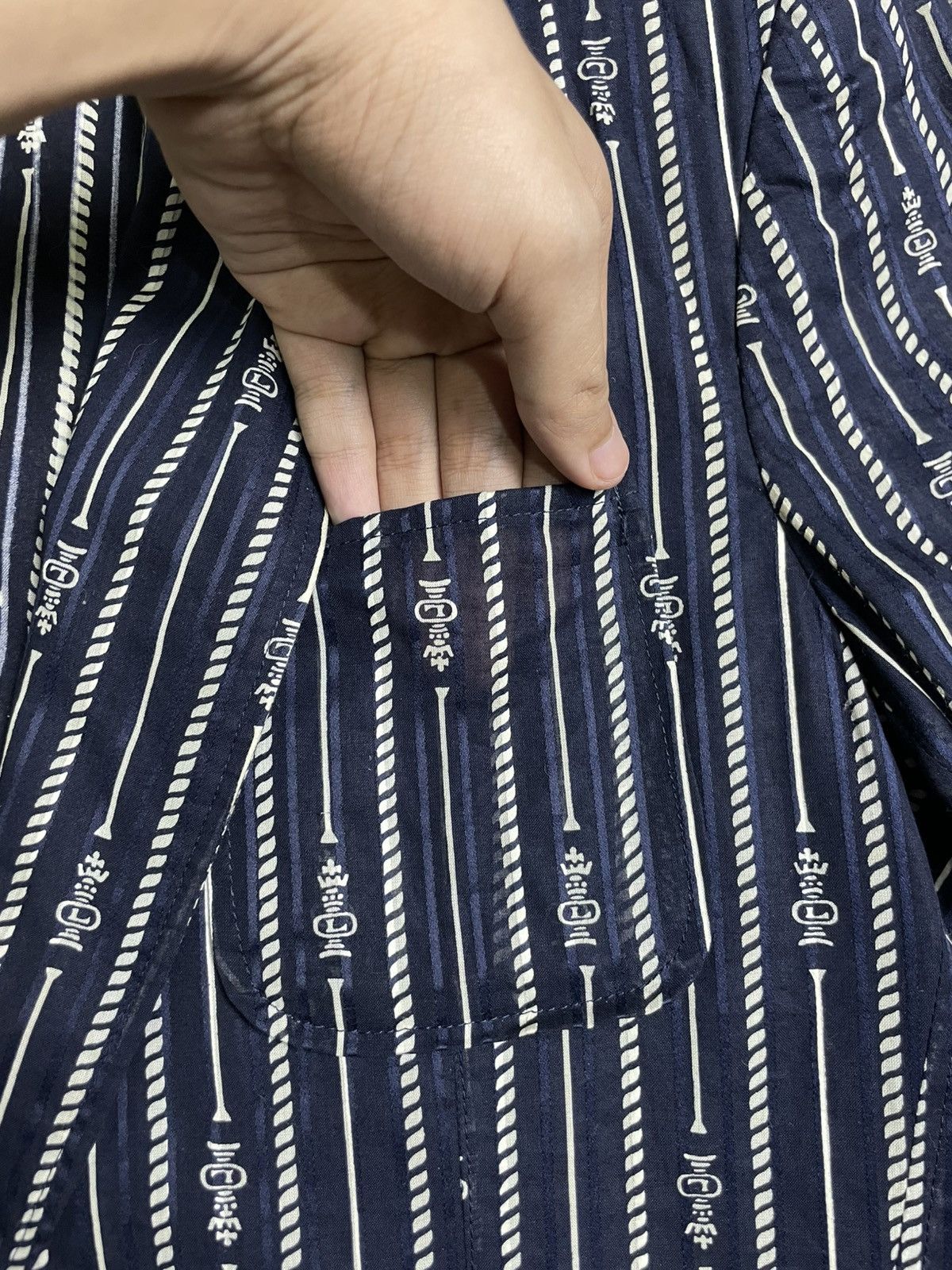 Japanese Brand × Vintage Japanese Brand x Stripe Light Jacket (24) Size US S / EU 44-46 / 1 - 6 Thumbnail