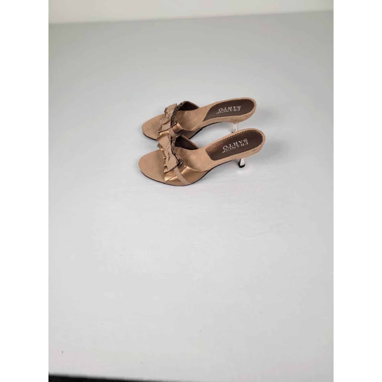 Franco Sarto Franco Sarto Women's Slide Heels 6M Brown Leather Pump Stiletto Rubber Outsole Slip On M Heel Shoes Women Size US 6 / IT 36 - 2 Thumbnail