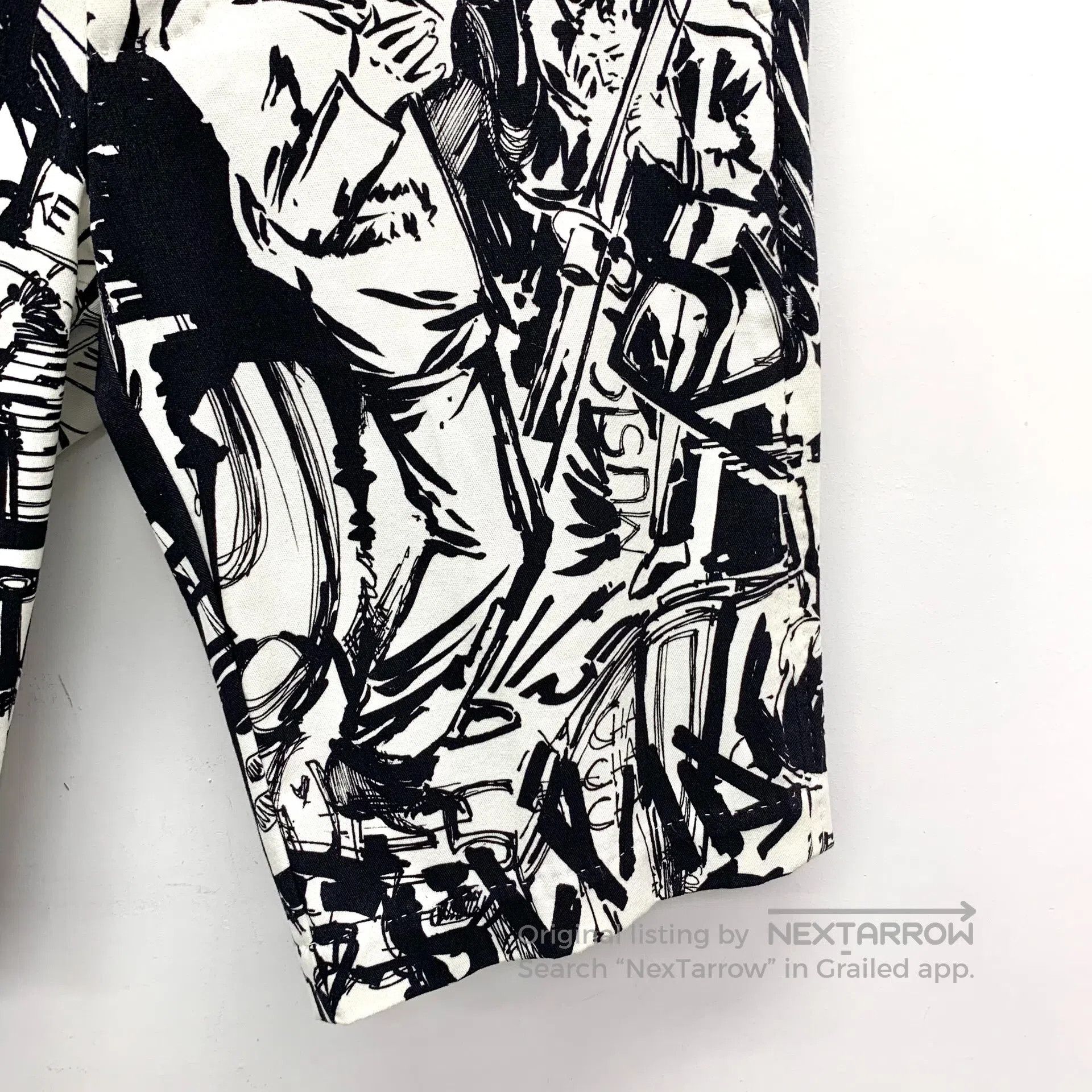 Dolce & Gabbana Dolce Gabbana Black and white color block graffiti print c Size US 30 / EU 46 - 4 Thumbnail