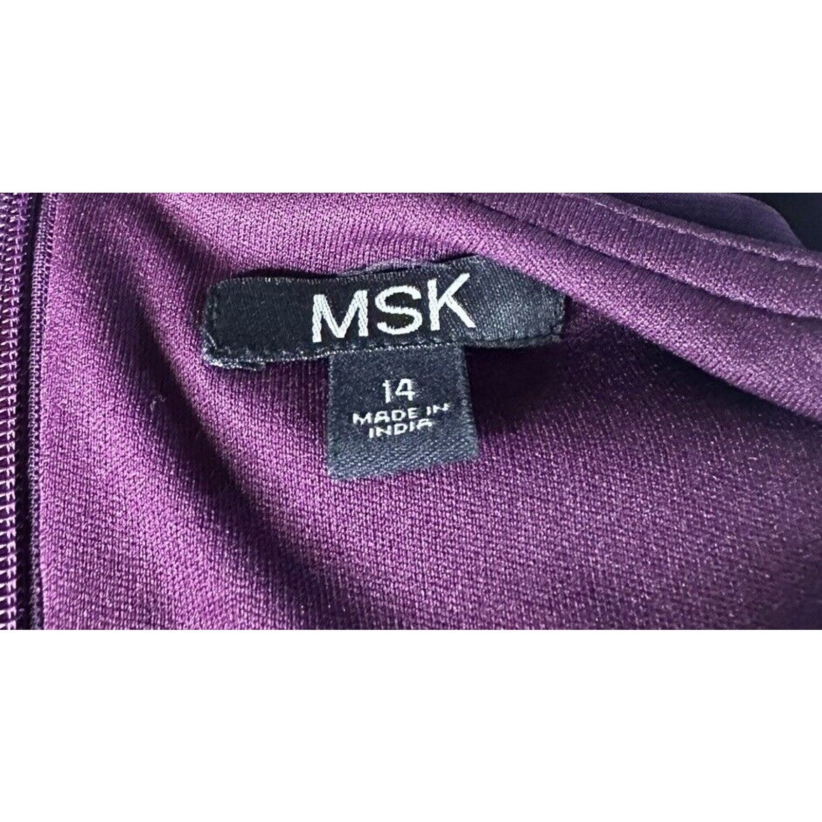 Other MSK Purple Keyhole Lace Faux Wrap Long Formal Gown Dress 14 Size XL / US 12-14 / IT 48-50 - 12 Thumbnail