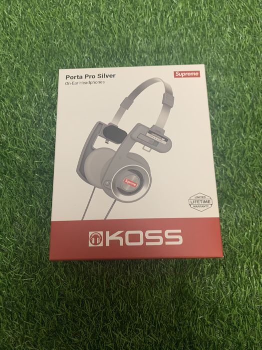 Supreme (IN HAND) Supreme Koss PortaPro Headphones Silver | Grailed