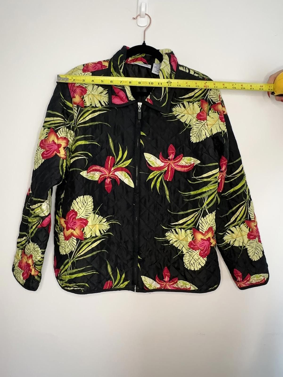 Blair Blair Quilted Silk Floral Lightweight Jacket - Sz. M Size M / US 6-8 / IT 42-44 - 4 Thumbnail
