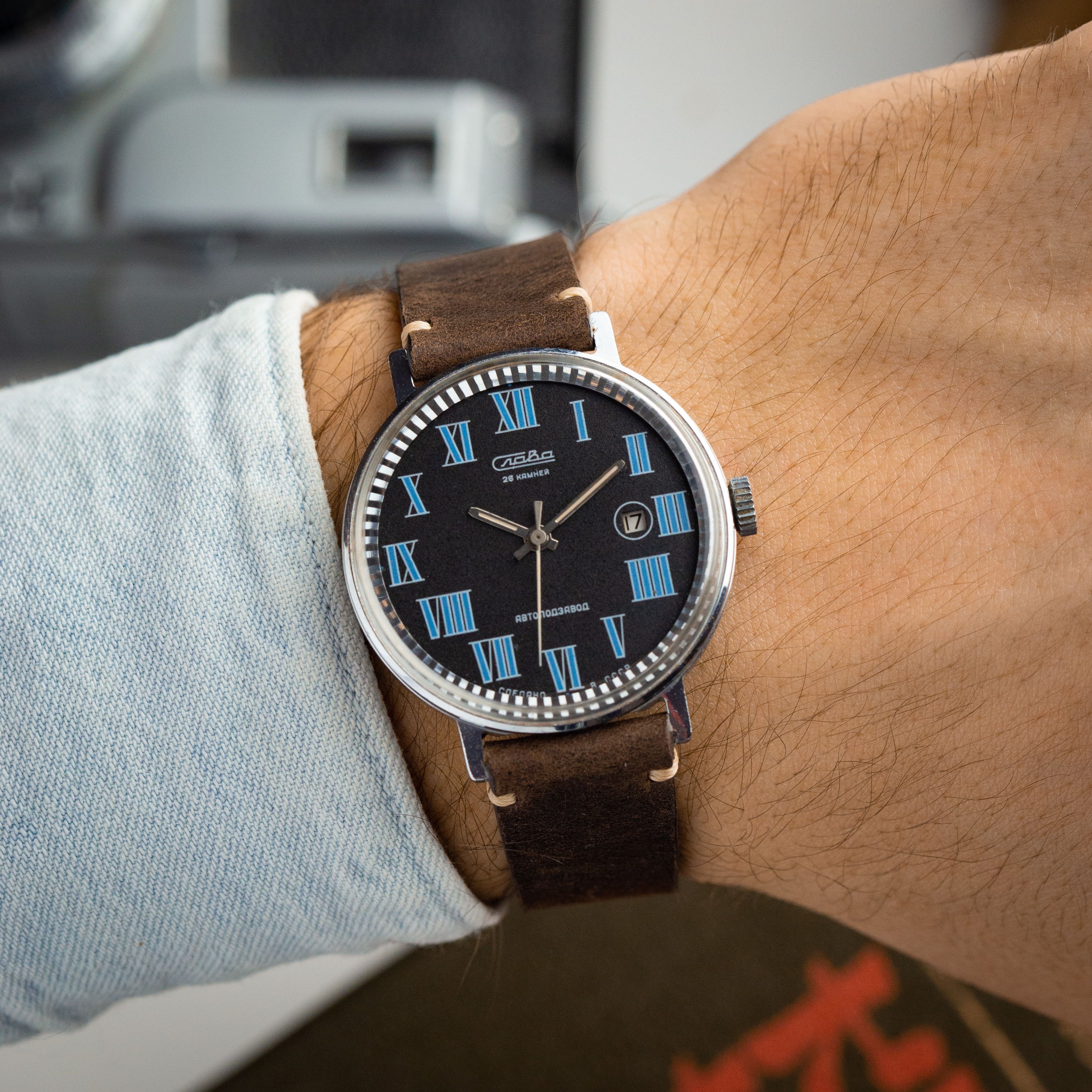 Slava Vintage Automatic Watch - Classic Soviet Watch