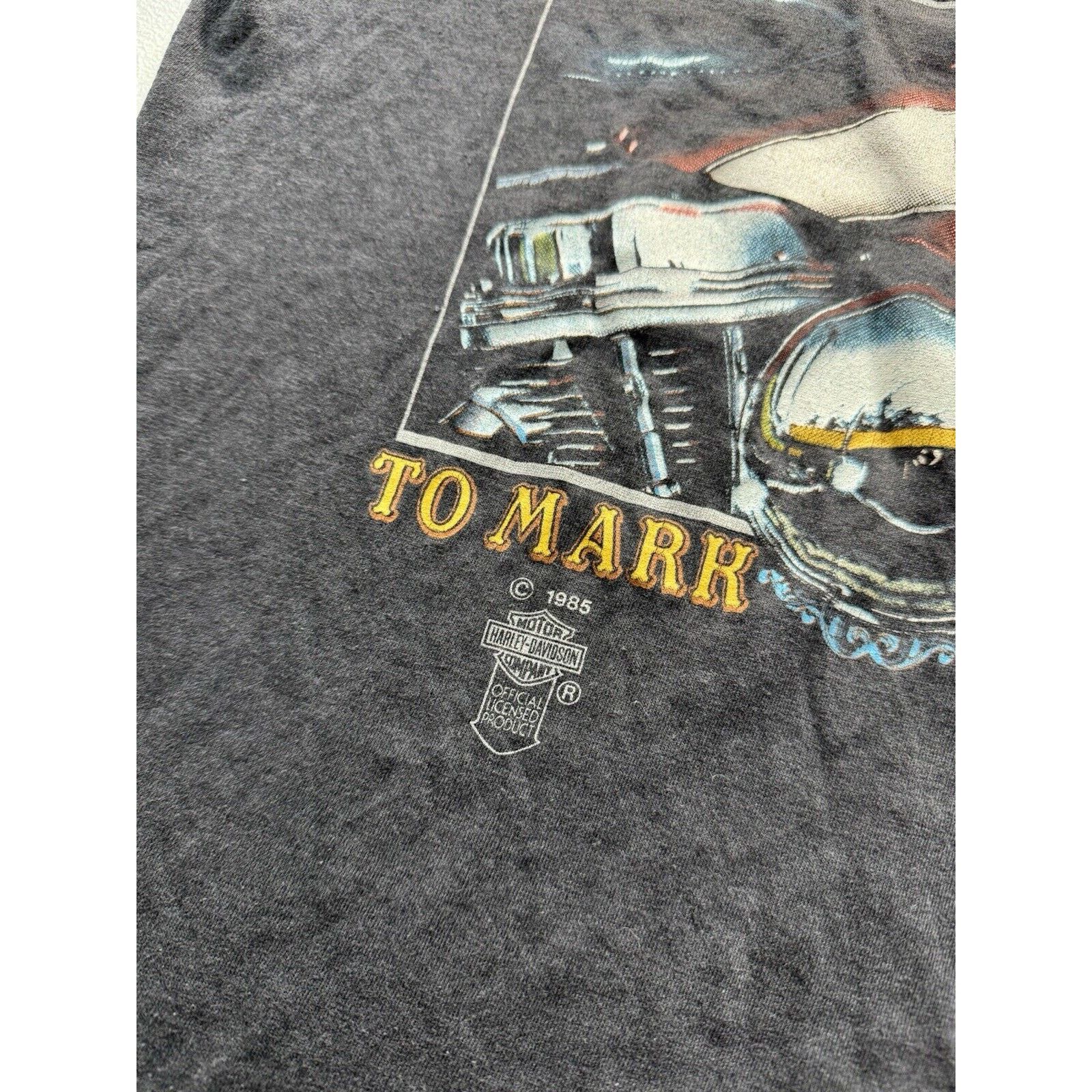 Harley Davidson Vintage Harley Davidson 3D Emblem T-Shirt Men’s M Black 80s Size US M / EU 48-50 / 2 - 5 Thumbnail