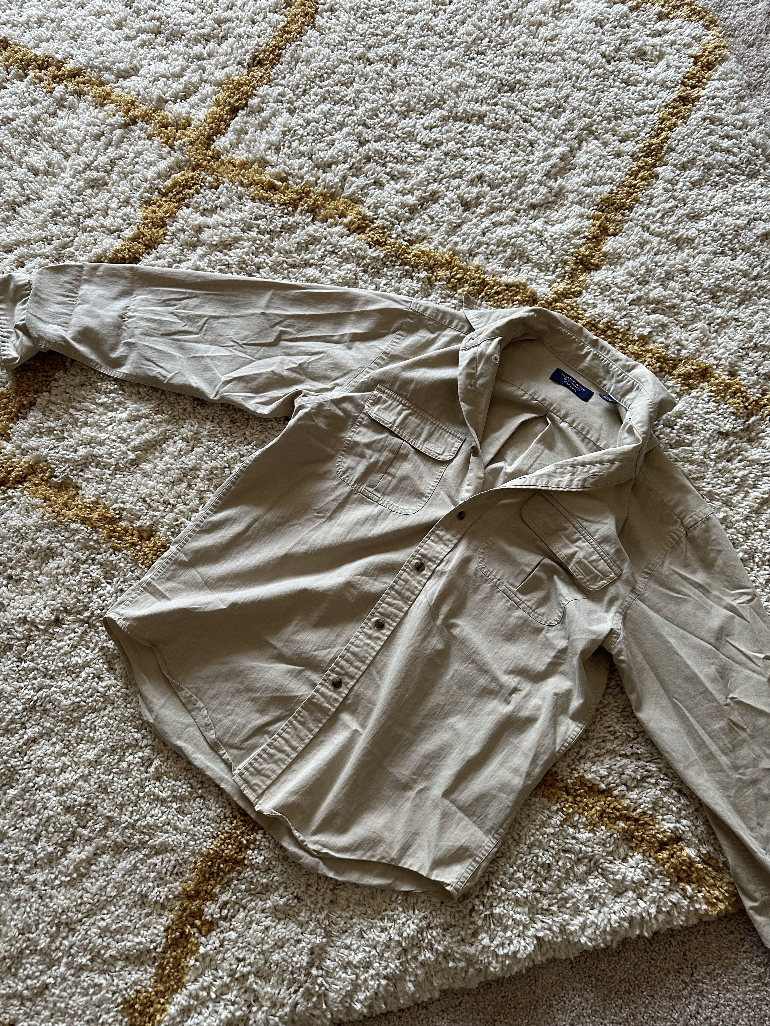 Roundtree & Yorke Vintage Tan Button Up Size US M / EU 48-50 / 2 - 1 Thumbnail