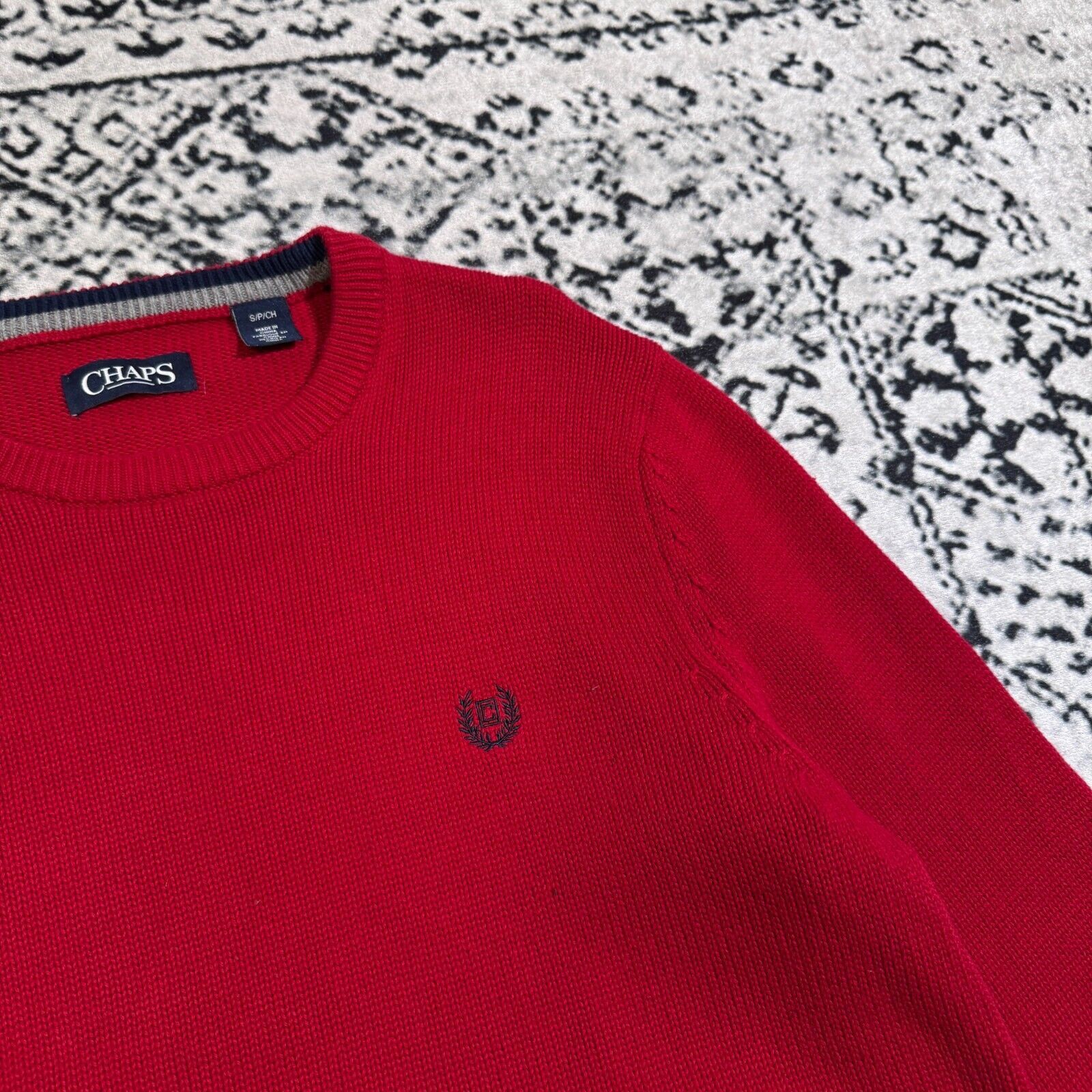 Chaps × Vintage Chaps Unisex Red Cotton Sweater Size S Regular Fit Size US S / EU 44-46 / 1 - 4 Thumbnail