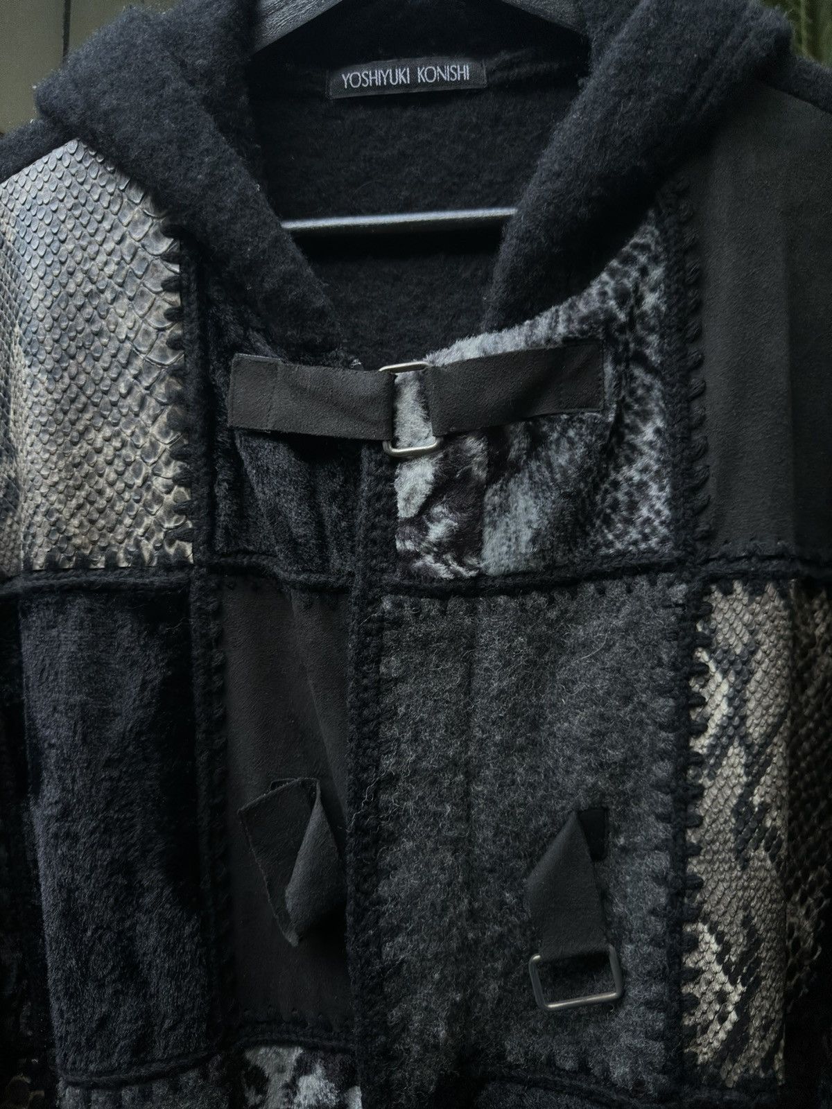 Yoshiyuki Konishi 1990s Yoshiyuki Konishi Python Patchworks Hooded Long Coat Size US XL / EU 56 / 4 - 3 Thumbnail
