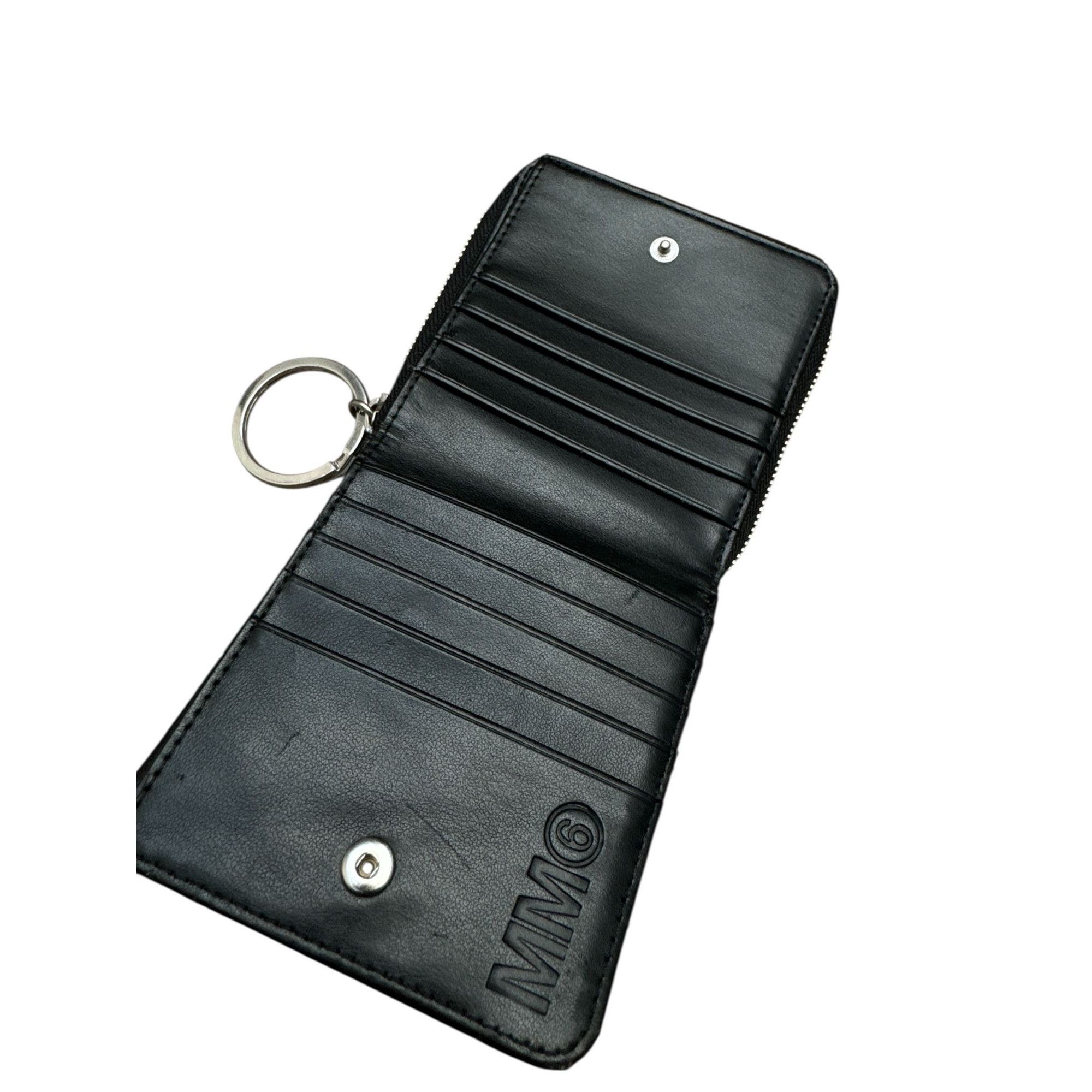 Maison Margiela Black Leather Wallet with Key Ring Size ONE SIZE - 2 Thumbnail