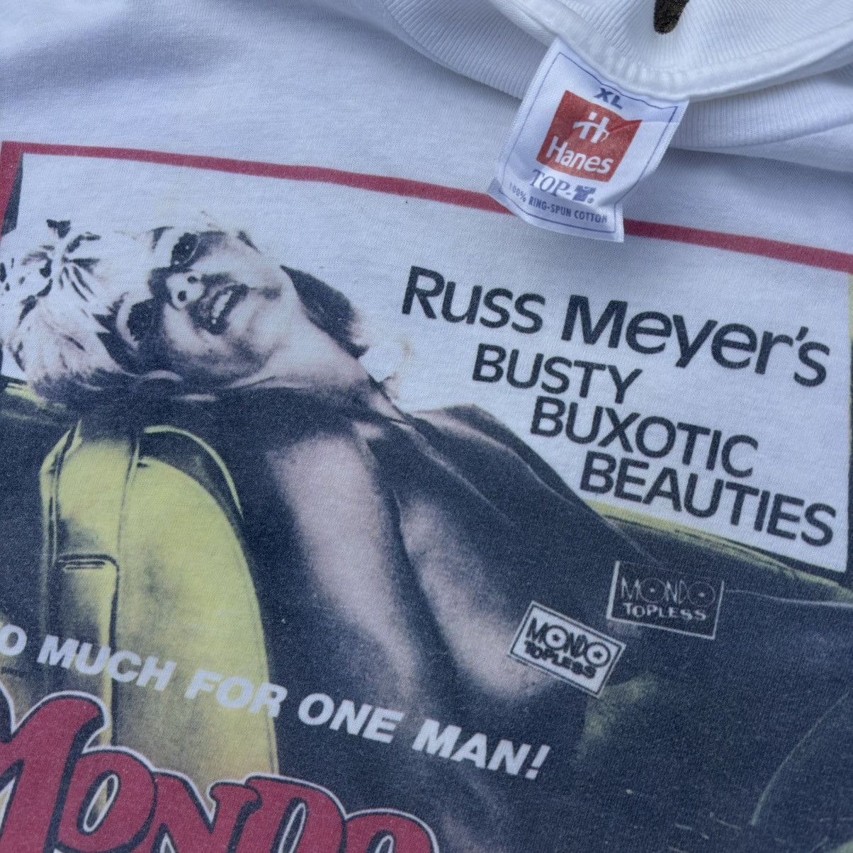 Vintage RARE Vtg 90s Russ Meyer’s Mondo Topless Sexploitation Movie Size US XL / EU 56 / 4 - 4 Thumbnail