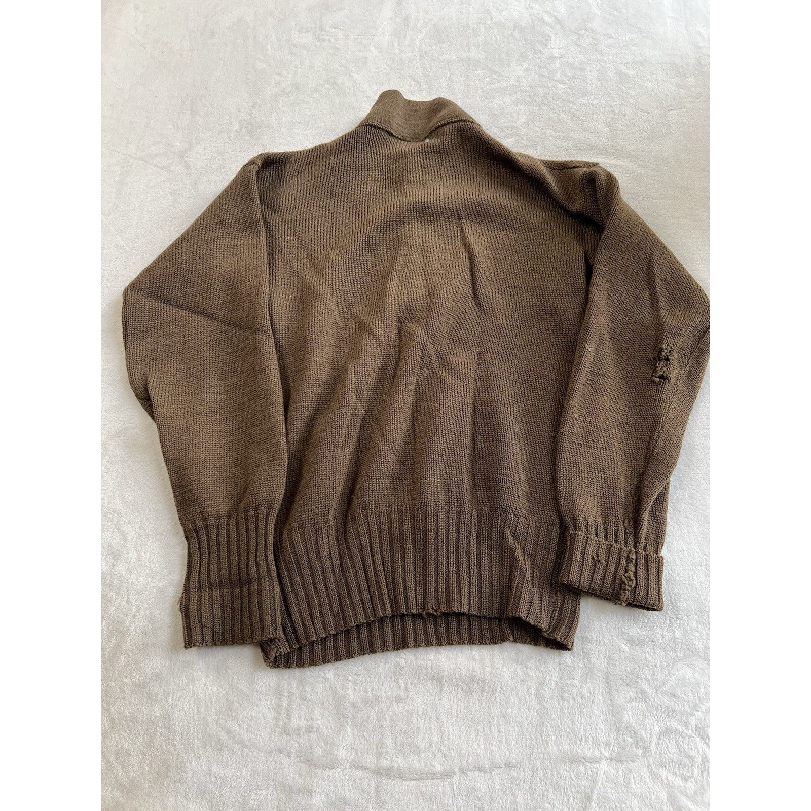 Vintage Jack Young Mens Medium 100% Wool Brown Olive Drab Shawl Butt Size US M / EU 48-50 / 2 - 7 Thumbnail