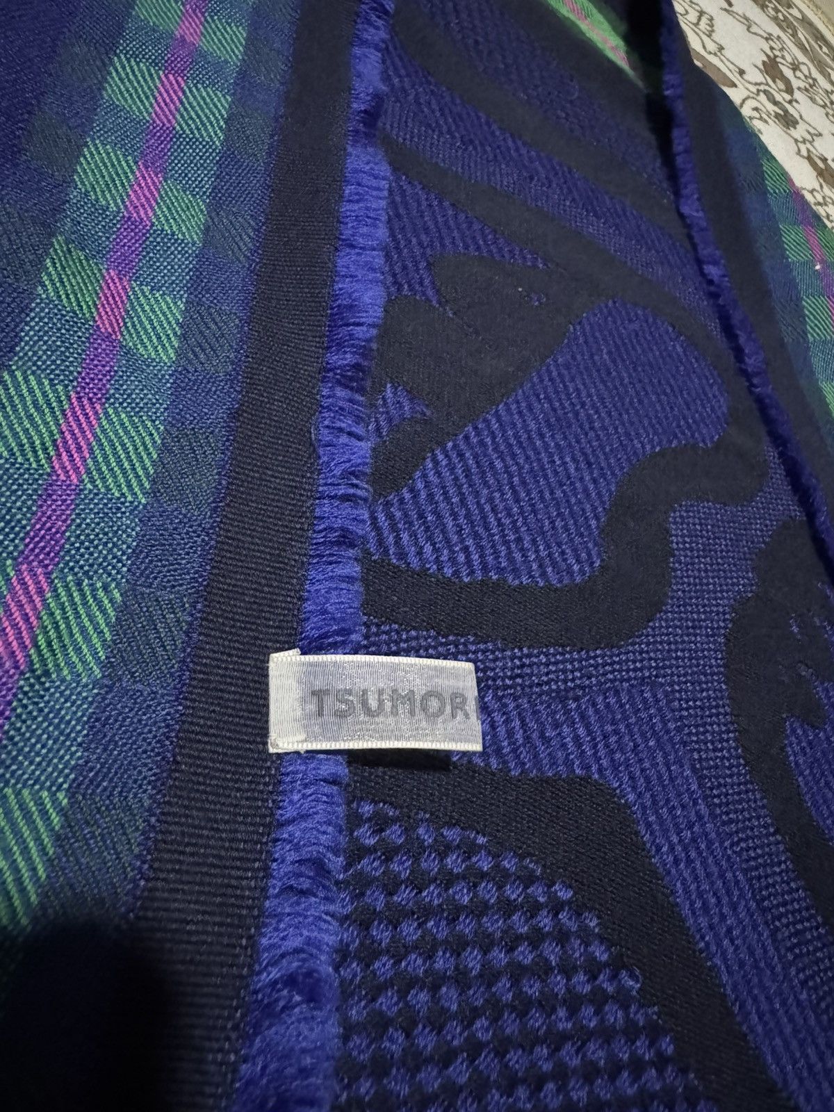 Issey Miyake × Tsumori Chisato OG Issey Miyake Designer Mohair Scarves/ Small Blanket Art Size ONE SIZE - 6 Thumbnail