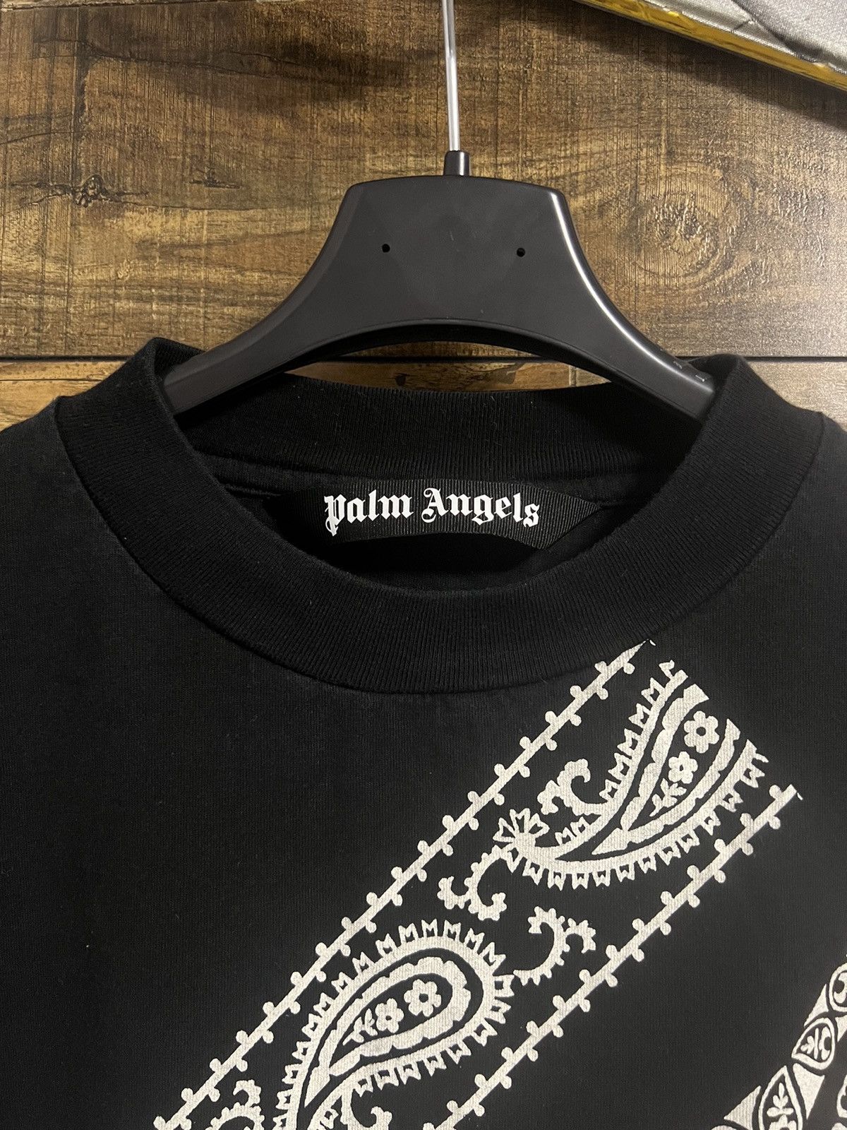 Palm Angels PALM ANGELS Bandana Paisley Logo Printed Long Sleeve Tee Size US S / EU 44-46 / 1 - 9 Thumbnail