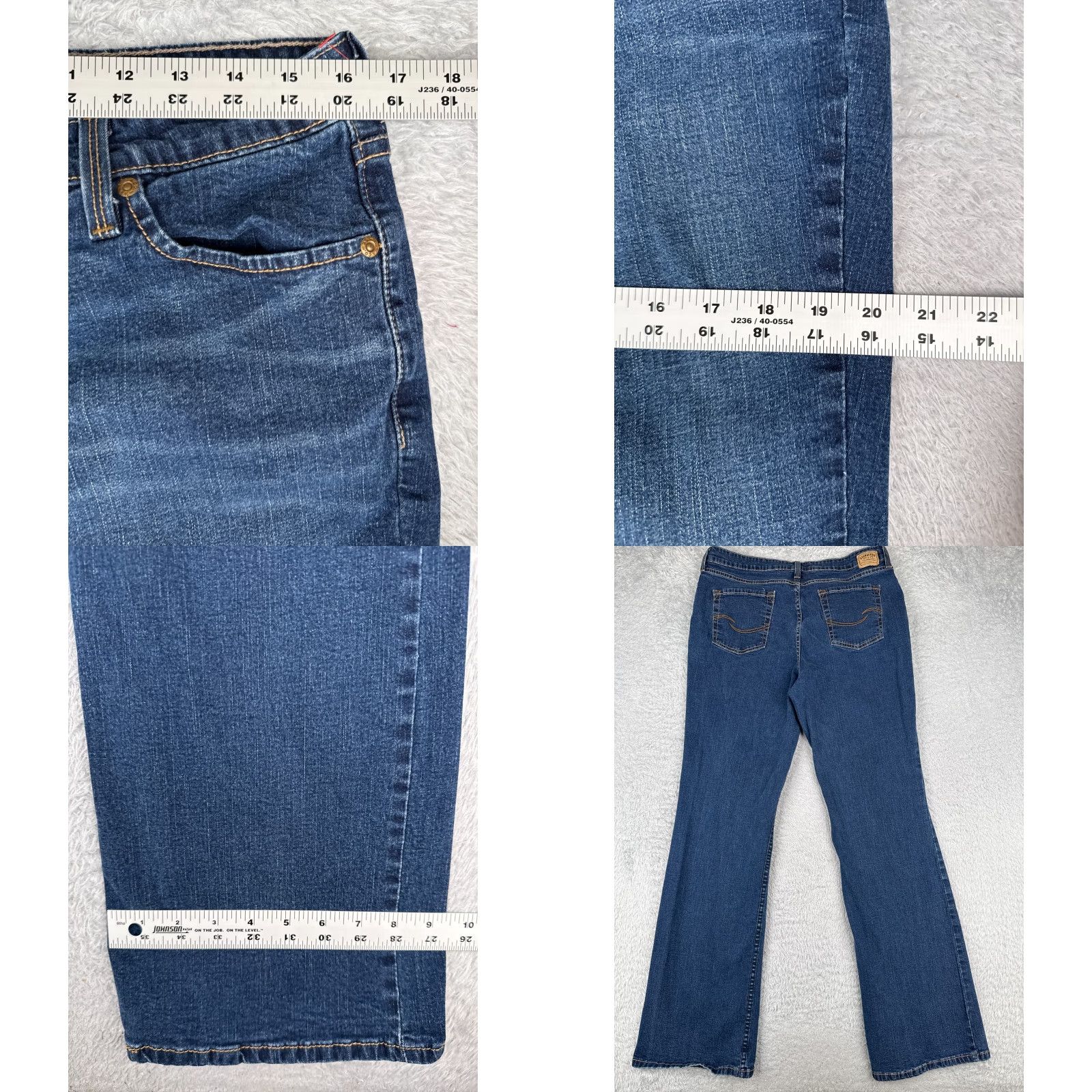 Levi's Levi's Jeans Women 16 Blue Denim Bootcut High Rise 32x33 Cotton Blend 5-Pocket Comfort Distressed Stretch Cotton Regular Vintage No N/A Size 38" / US 16 / IT 52 - 9 Thumbnail