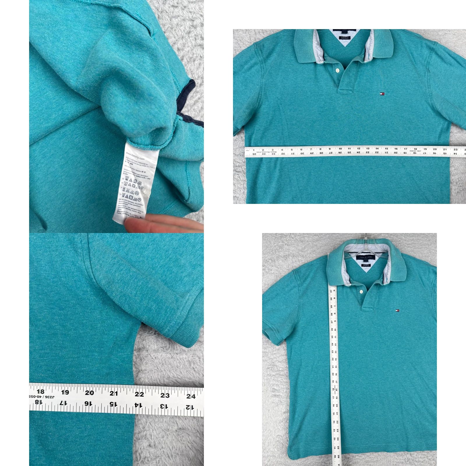 Tommy Hilfiger Tommy Hilfiger Polo Shirt Men XL Blue 100% Cotton Slim Fit Shirt Polo Shirt Mens XL Blue Modern Sports 1990s? Size US XL / EU 56 / 4 - 8 Thumbnail