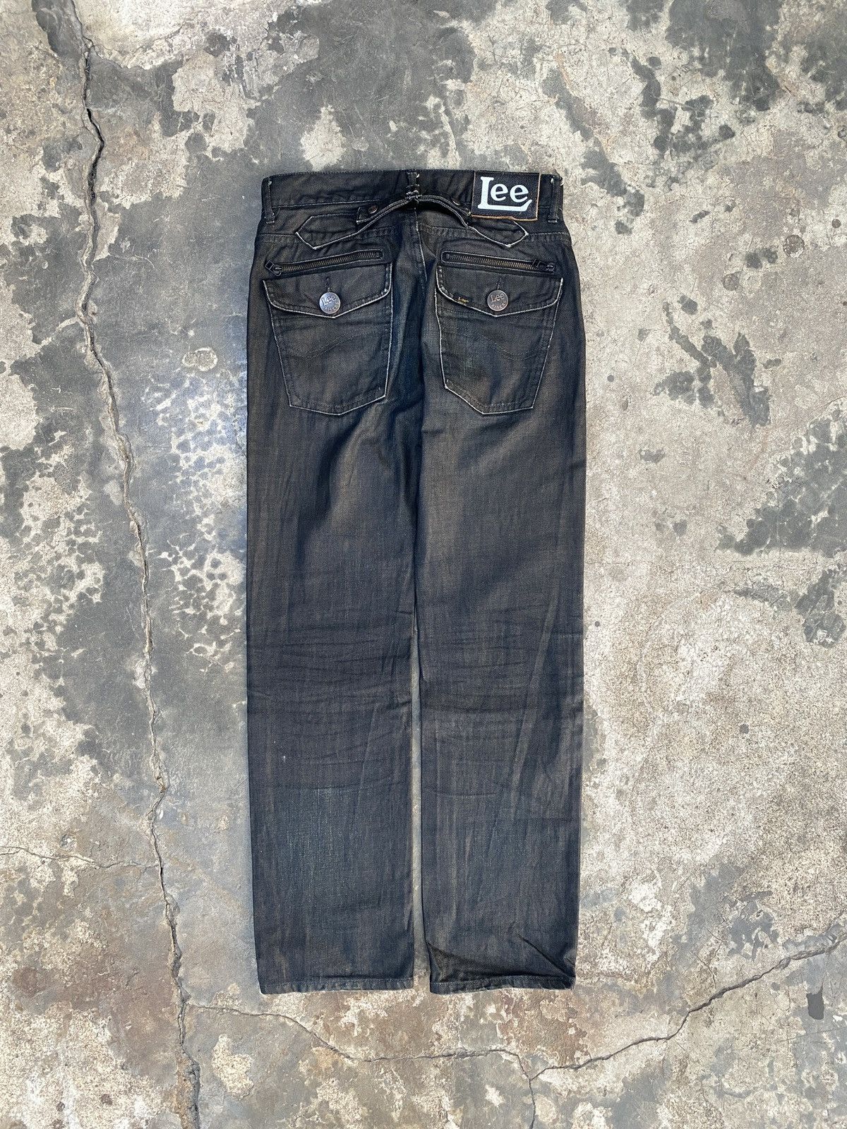 Lee Vintage Lee Rider Zipper Buckle Black Sun Faded Denim Size US 30 / EU 46 - 10 Thumbnail