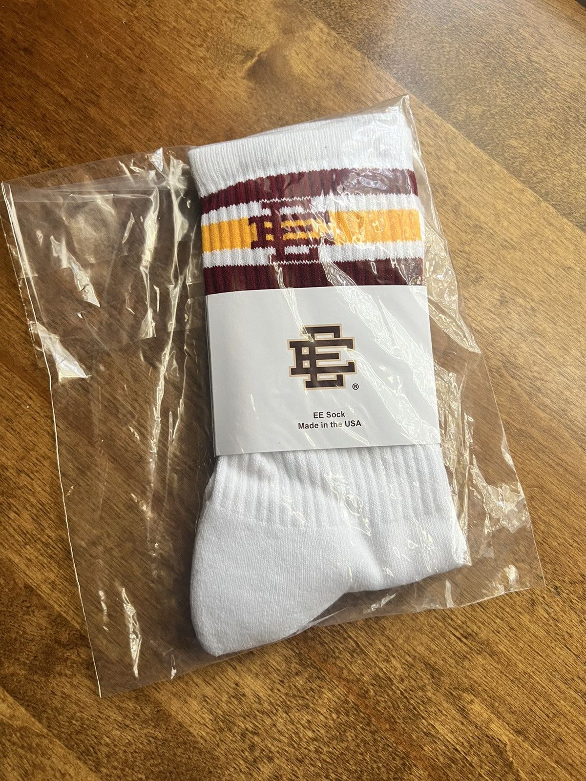 Eric Emanuel Eric Emanuel EE Logo White Sock Size ONE SIZE - 1 Thumbnail