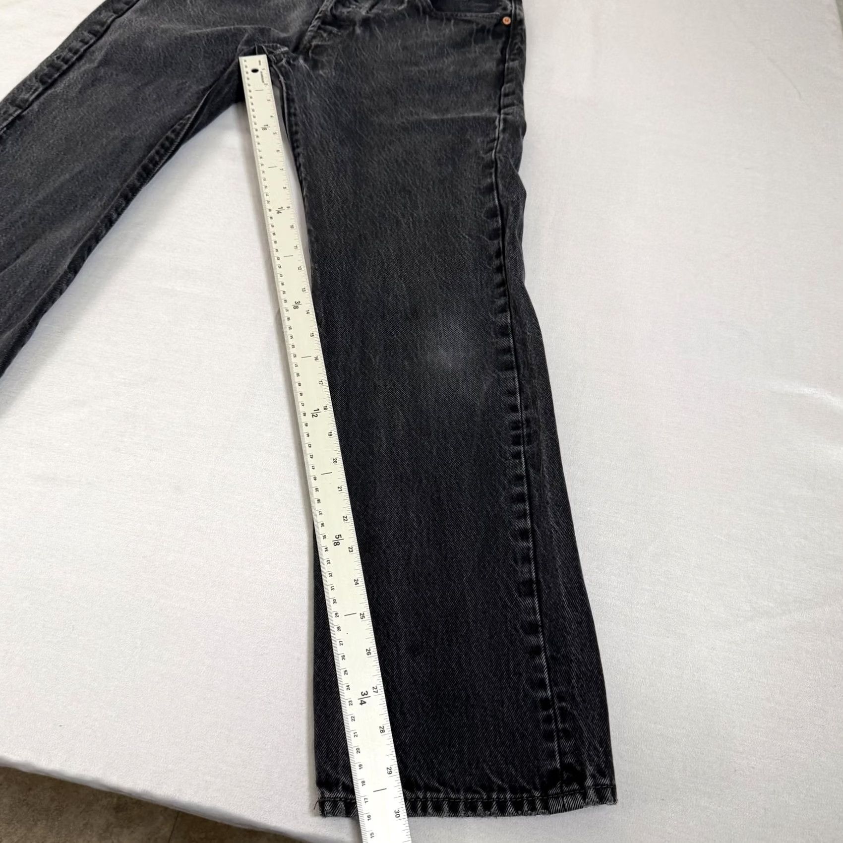 Levi's Levi's Jeans Mens 32x30 Black 501 Straight Fit Distressed Denim Pants Y2K Size US 32 / EU 48 - 7 Thumbnail
