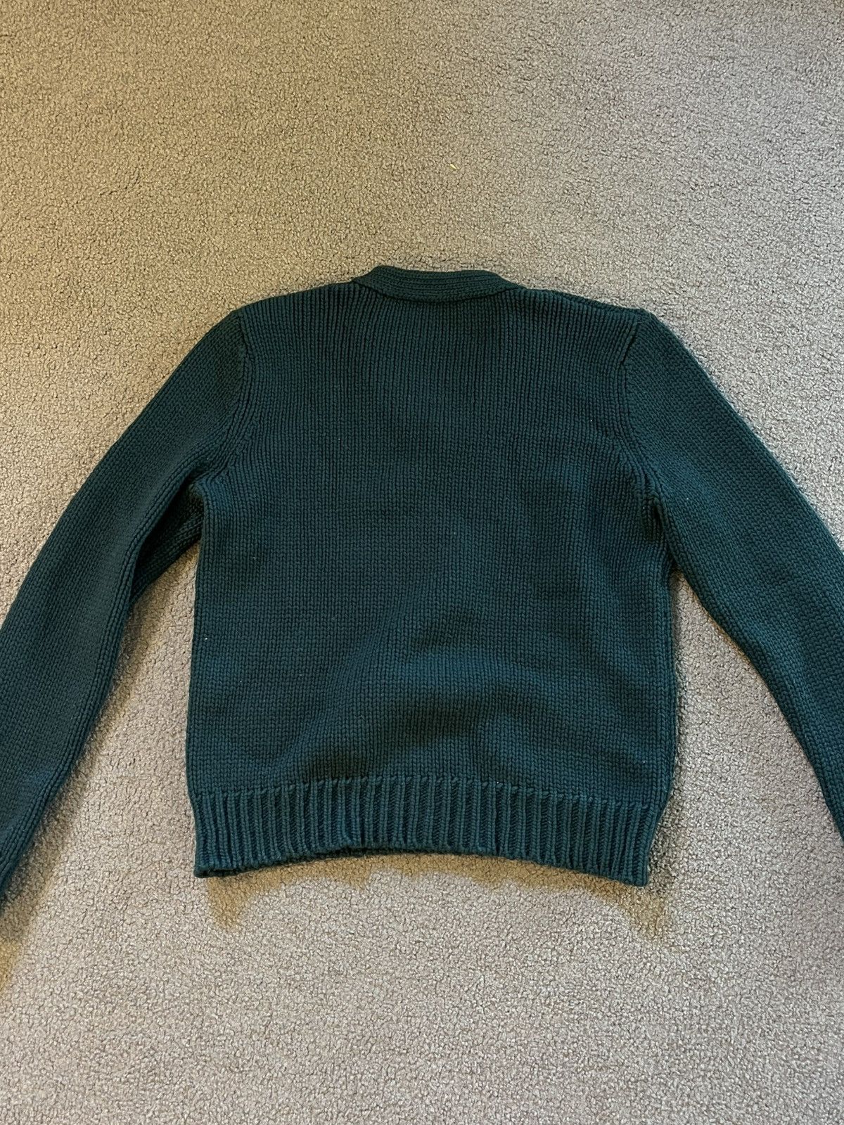 Dries Van Noten Forest Green thick v neck Size US M / EU 48-50 / 2 - 5 Thumbnail