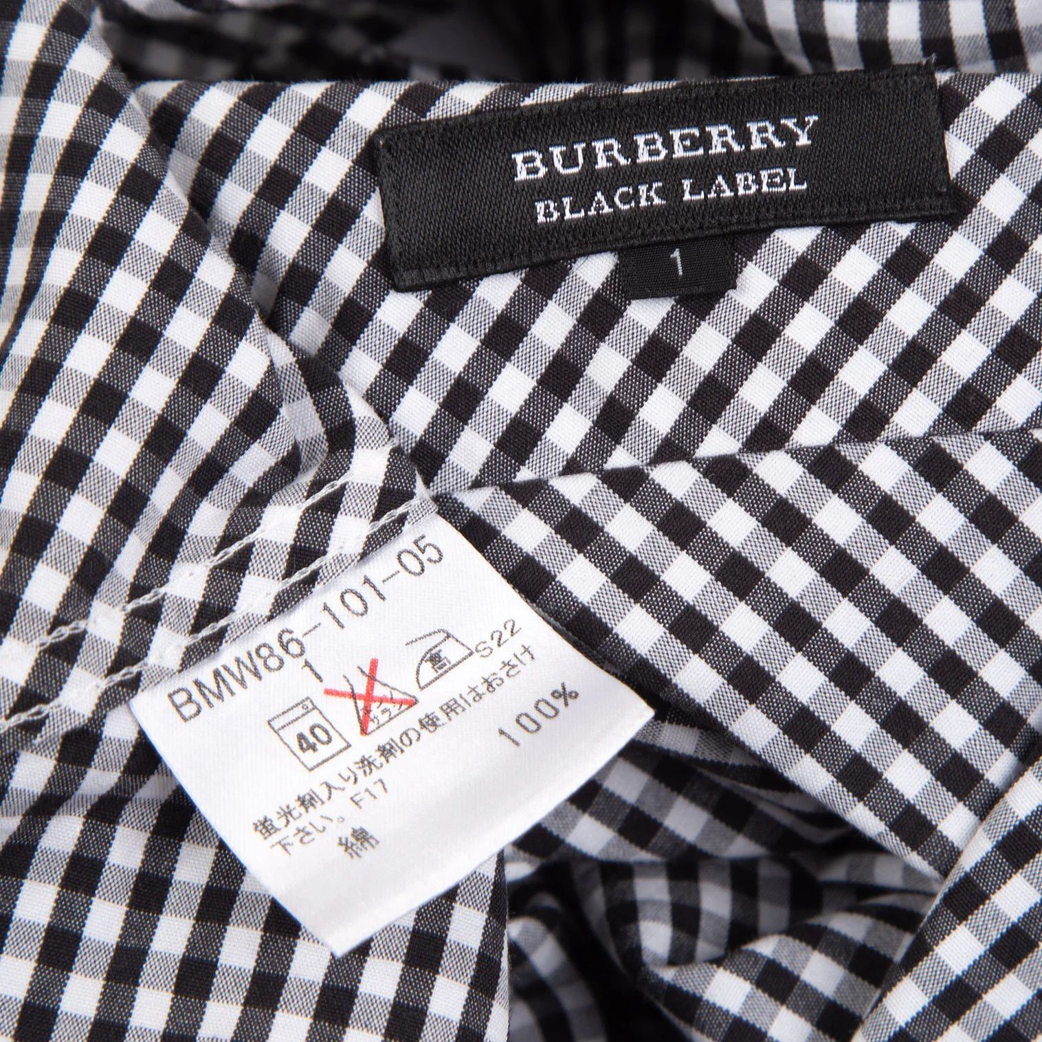 Burberry Gingham Check Button-Down Shirt in Black and White Size US S / EU 44-46 / 1 - 14 Thumbnail