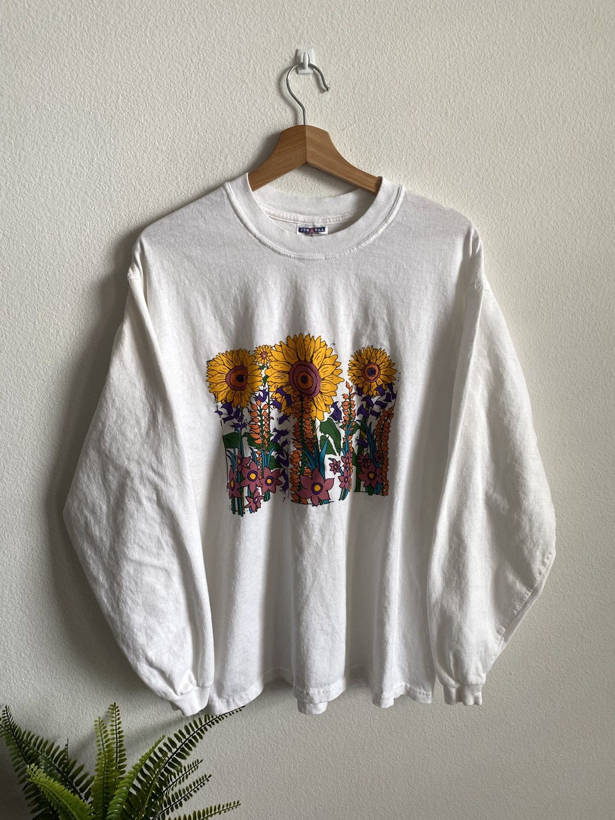 Vintage Vintage Sunflower Floral Tee 🌻 Size US L / EU 52-54 / 3 - 1 Thumbnail