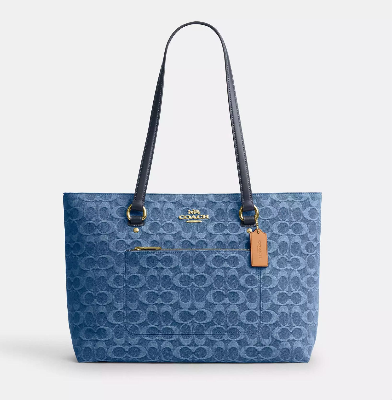 Coach Station Tote Bag In Signature Denim CDB88 Size ONE SIZE - 9 Thumbnail