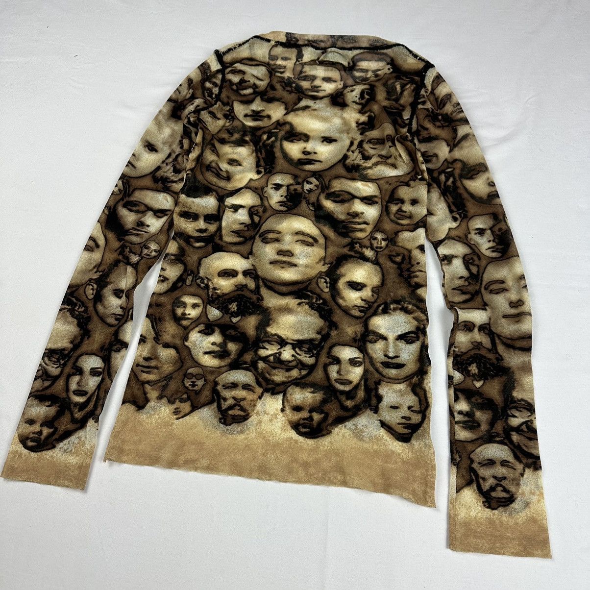Jean Paul Gaultier Jean Paul Gaultier Maille Femme Sheer Face Print Mesh Top Size S / US 4 / IT 40 - 10 Thumbnail
