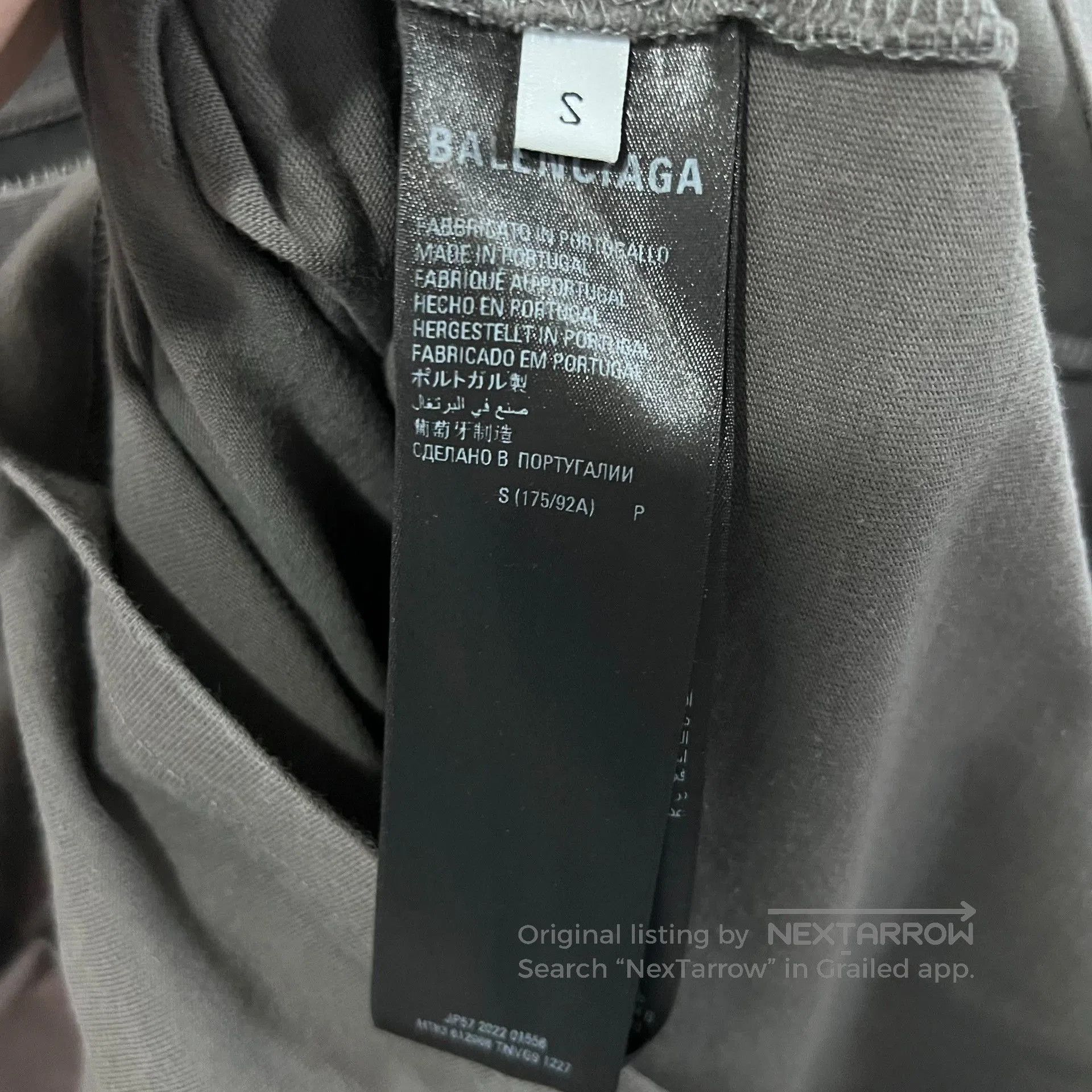 Balenciaga balenciaga gray embroidered short sleeve t. Size US S / EU 44-46 / 1 - 4 Thumbnail