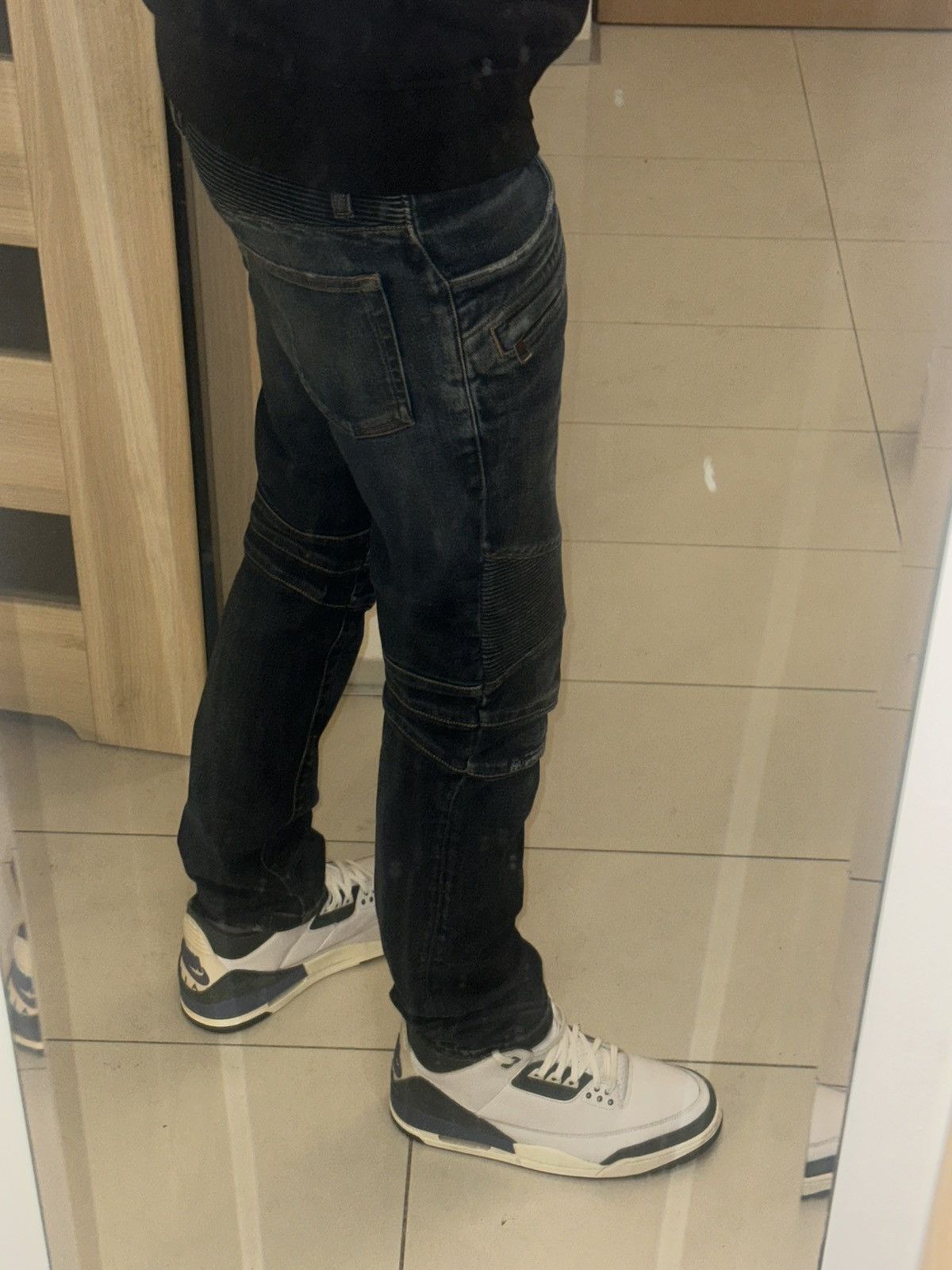 Balmain FW16 Balmain Dark Navy Biker Jeans Made In Japan Rousteing Size US 32 / EU 48 - 13 Thumbnail