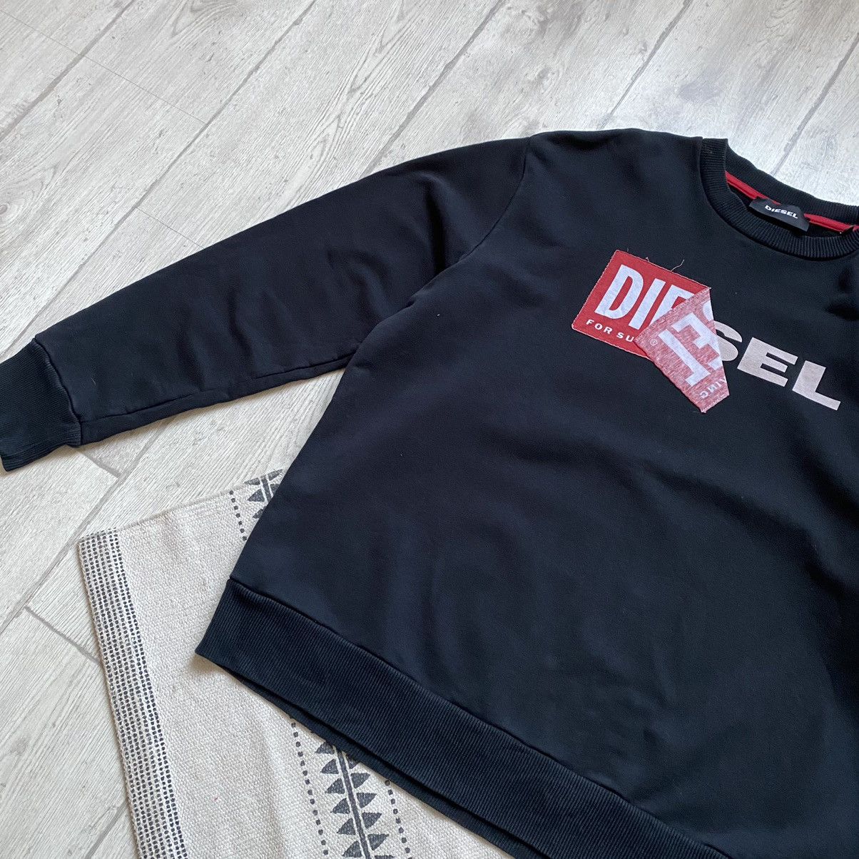 Diesel Vintage 00s Diesel Logo Sweatshirt Y2K oversized Size US XL / EU 56 / 4 - 7 Thumbnail