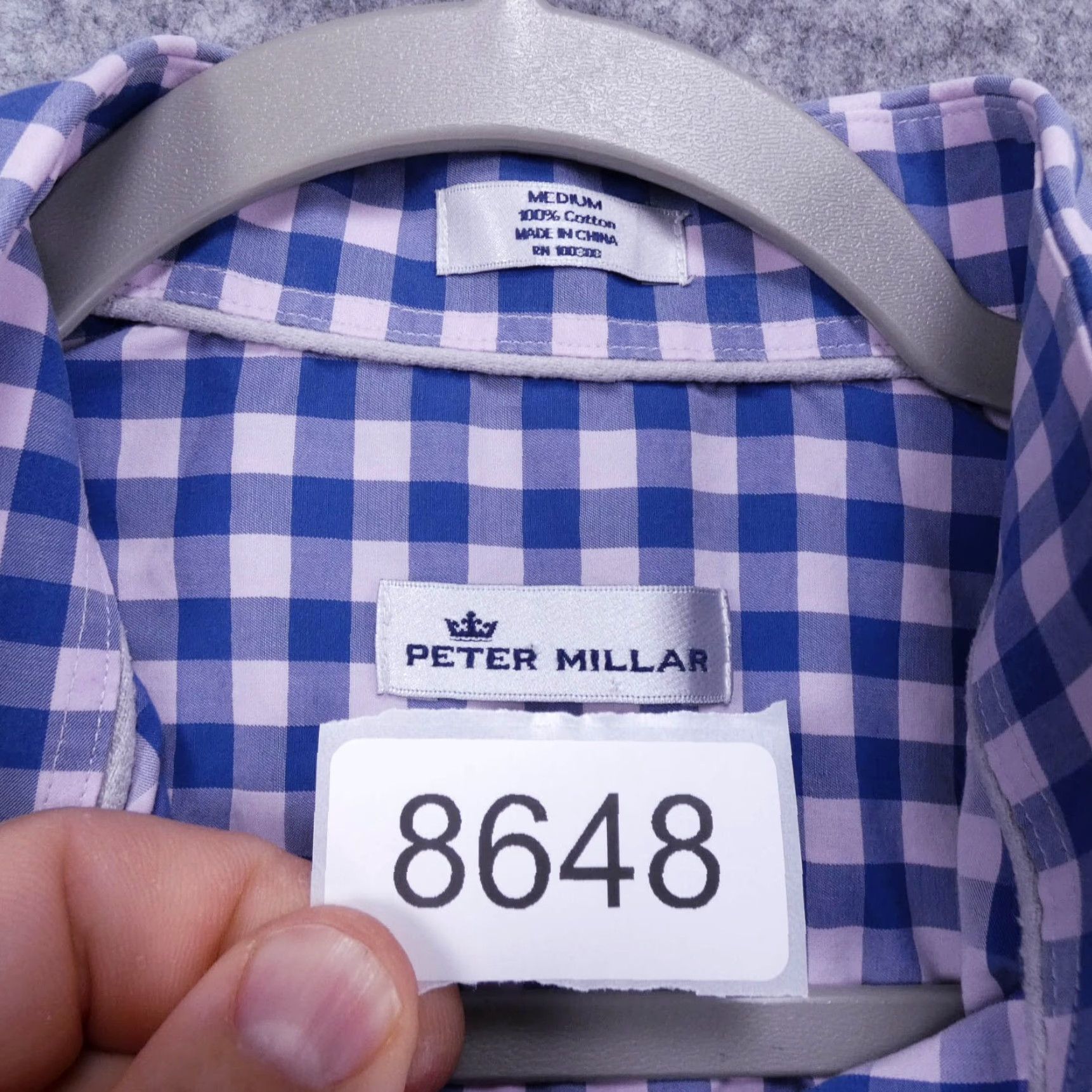 Peter Millar Peter Millar Shirt Mens Medium Long Sleeve Button Up Blue Pink Check Pocket Plaid Size US M / EU 48-50 / 2 - 7 Thumbnail