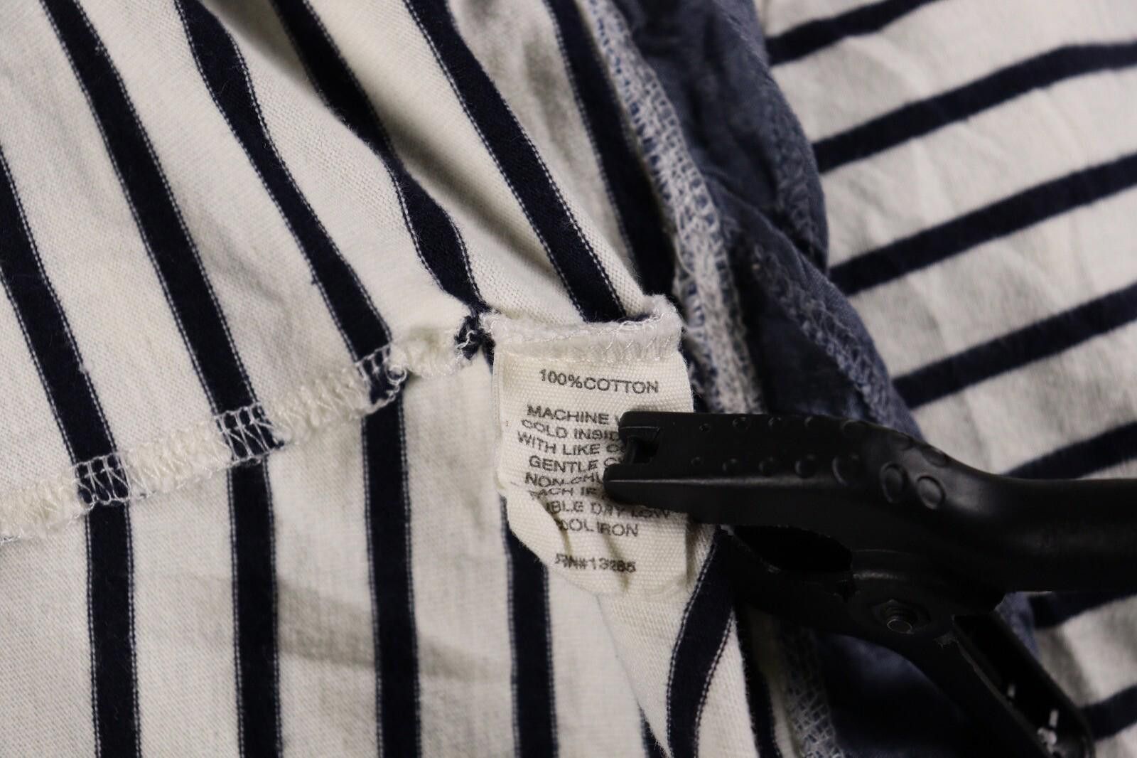 James Perse Per Se White Stripe Long Sleeve Knit Top Shirt Tunic Size L Size L / US 10 / IT 46 - 10 Thumbnail