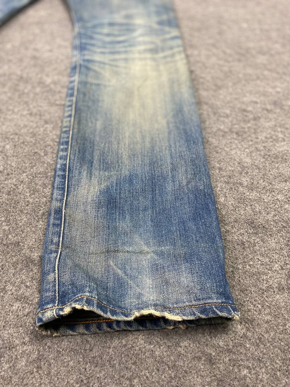 Japanese Brand red card blue work denim japan distressed nice design Size US 34 / EU 50 - 7 Thumbnail