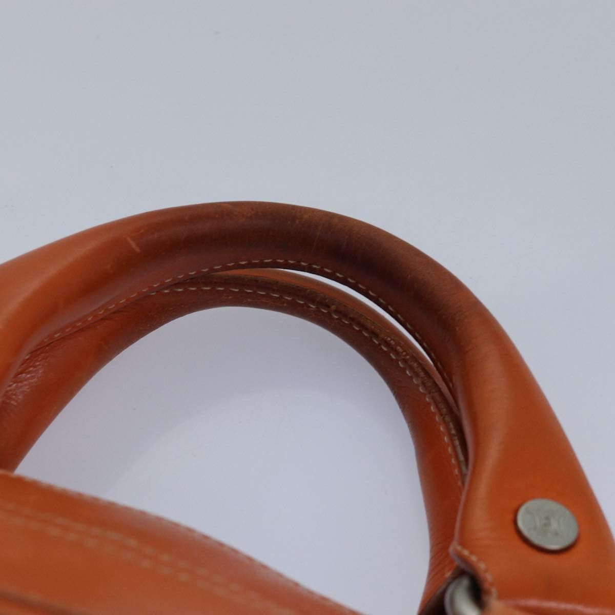 Celine CELINE Hand Bag Leather Orange Silver Size ONE SIZE - 8 Thumbnail