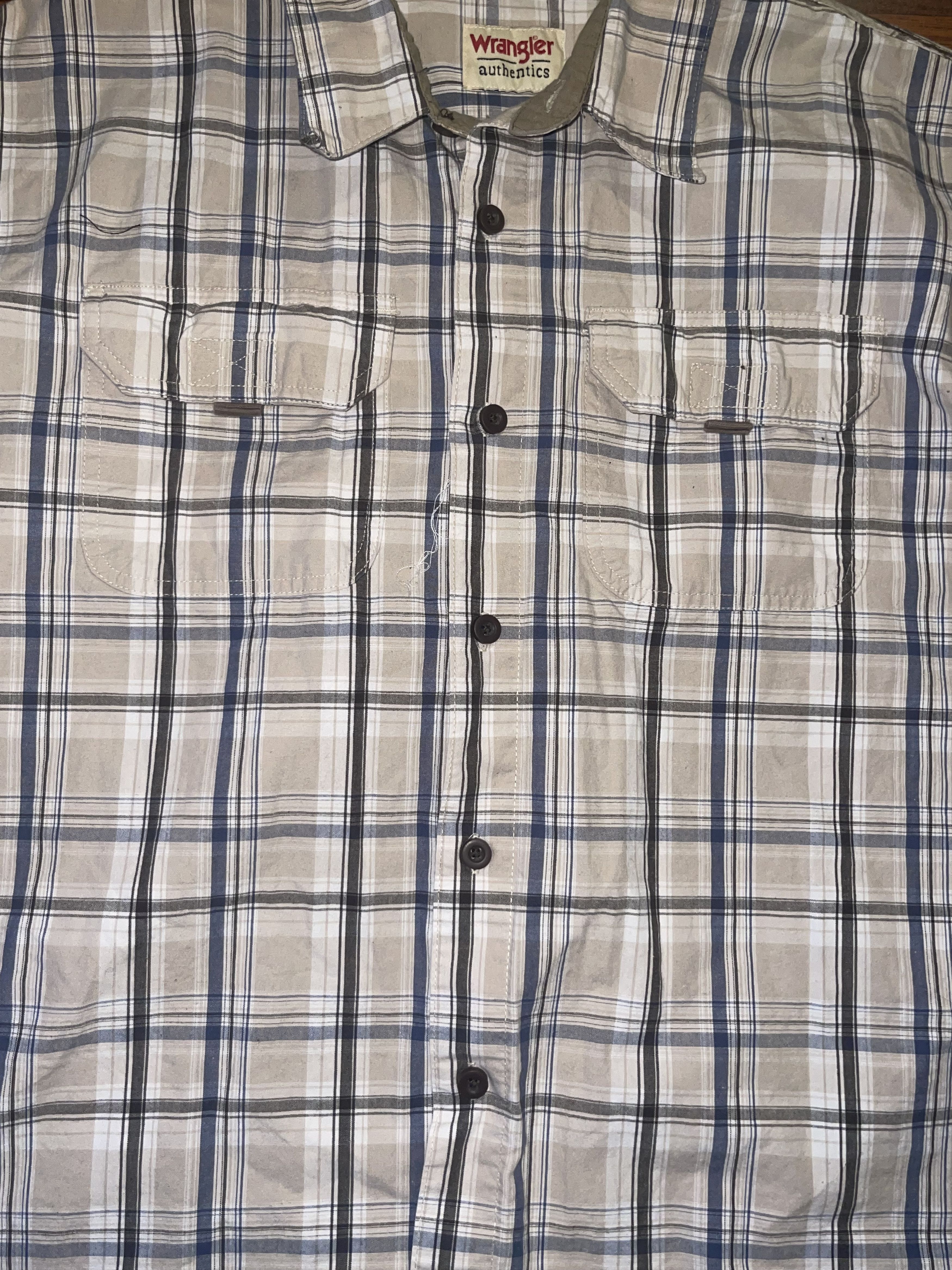 Wrangler Vintage Wrangler Authentic Button up Plaid Short Sleeve Size US XXL / EU 58 / 5 - 3 Thumbnail
